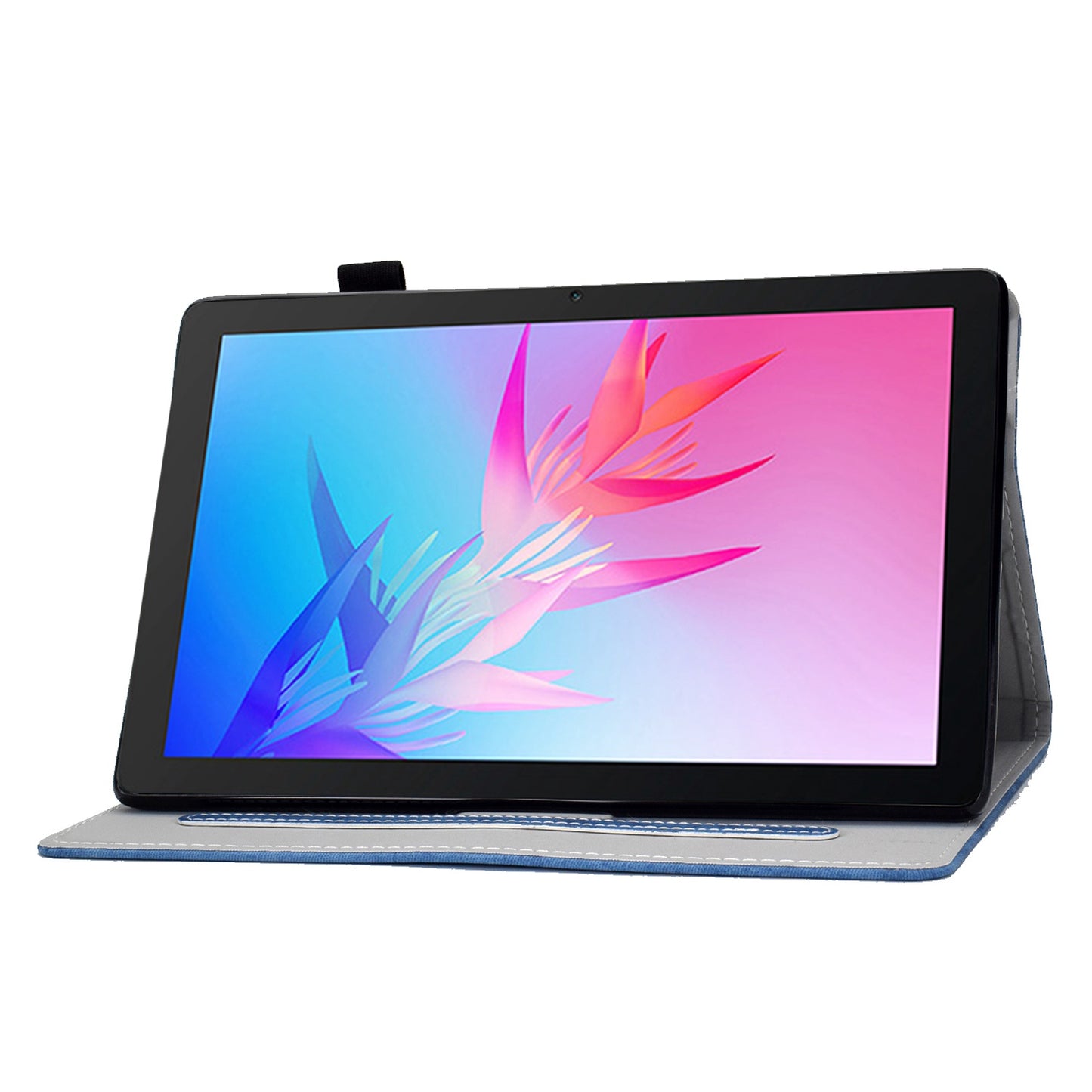 For Huawei Enjoy Tablet 2 / MatePad T 10 9.7 inch / T 10S 10.1 inch / Honor Pad 6 10.1-inch / Pad X6 9.7 inch Cloth Texture Case Solid Color Stitching Leather Stand Card Slots Magnetic Cover