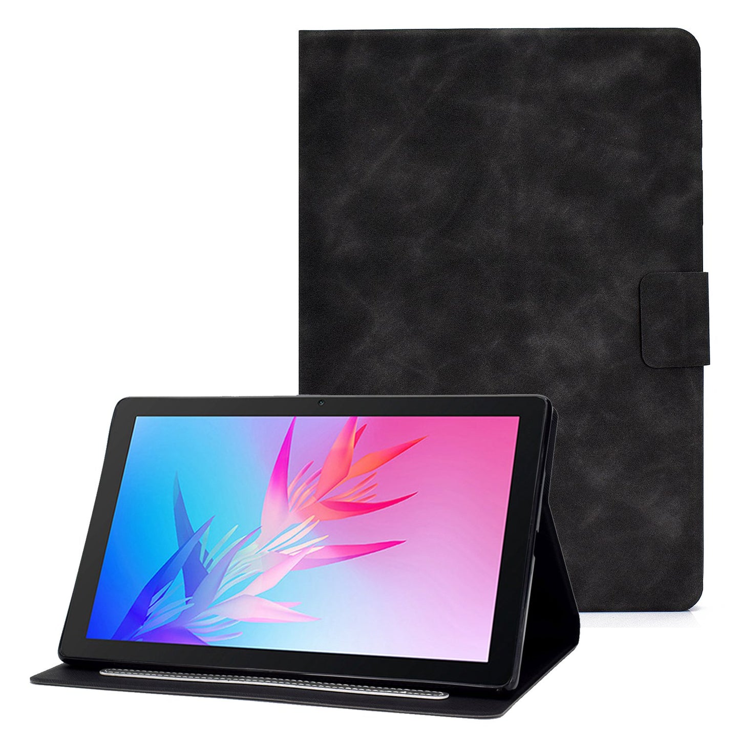 For Huawei Enjoy Tablet 2 / MatePad T 10 9.7 inch / T 10S 10.1 inch / Honor Pad 6 10.1-inch / Pad X6 9.7 inch Tablet Case Solid Color PU Leather Folio Flip Stand Card Slots Magnetic Cover