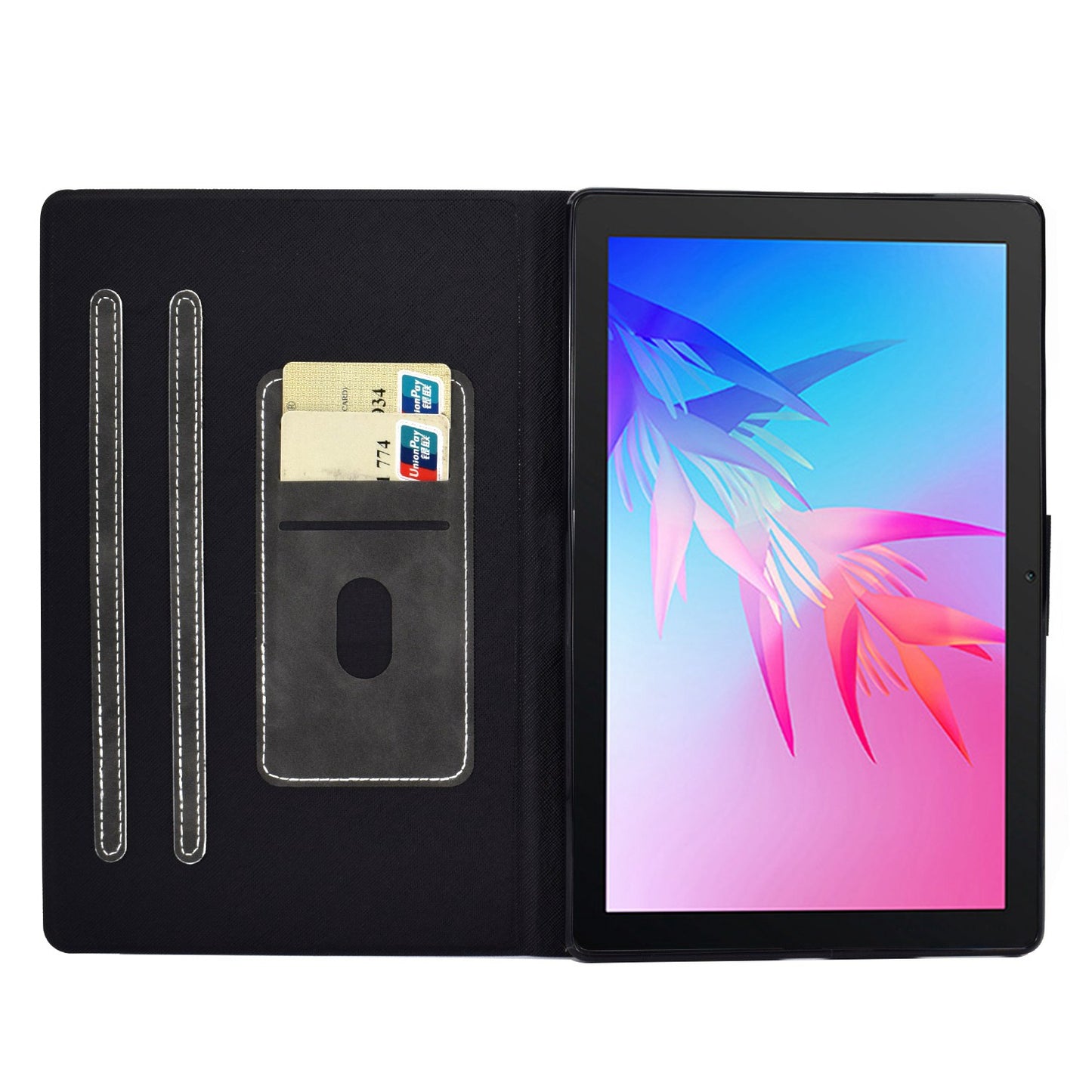 For Huawei Enjoy Tablet 2 / MatePad T 10 9.7 inch / T 10S 10.1 inch / Honor Pad 6 10.1-inch / Pad X6 9.7 inch Tablet Case Solid Color PU Leather Folio Flip Stand Card Slots Magnetic Cover