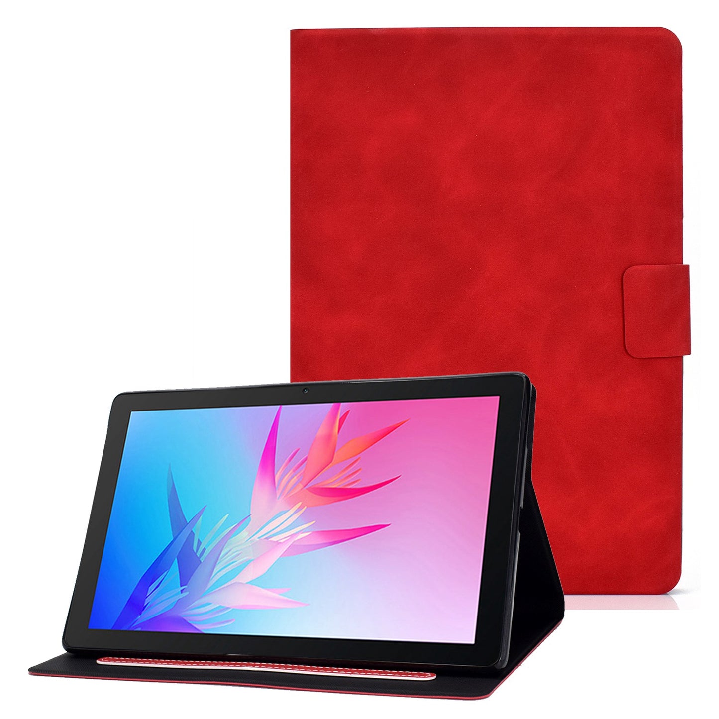 For Huawei Enjoy Tablet 2 / MatePad T 10 9.7 inch / T 10S 10.1 inch / Honor Pad 6 10.1-inch / Pad X6 9.7 inch Tablet Case Solid Color PU Leather Folio Flip Stand Card Slots Magnetic Cover