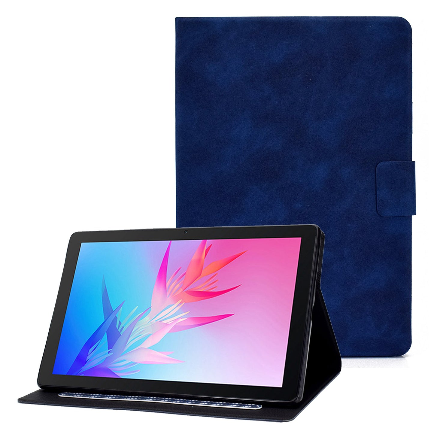 For Huawei Enjoy Tablet 2 / MatePad T 10 9.7 inch / T 10S 10.1 inch / Honor Pad 6 10.1-inch / Pad X6 9.7 inch Tablet Case Solid Color PU Leather Folio Flip Stand Card Slots Magnetic Cover