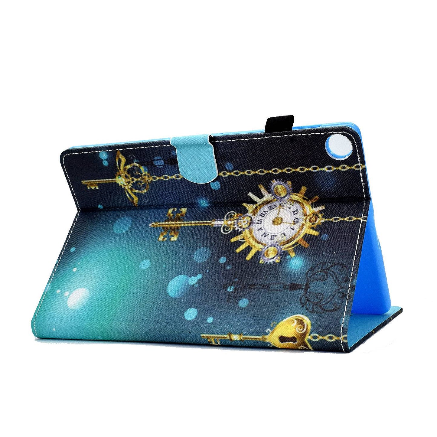 For Huawei Enjoy Tablet 2 / MatePad T 10 9.7 inch / T 10S 10.1 inch / Honor Pad 6 10.1-inch / Pad X6 9.7 inch Pattern Printing Stand Cover Stitching Leather Card Slots Magnetic Case