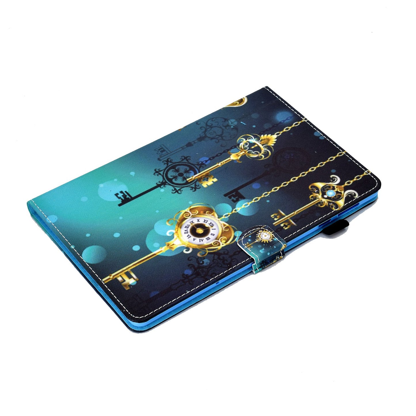 For Huawei Enjoy Tablet 2 / MatePad T 10 9.7 inch / T 10S 10.1 inch / Honor Pad 6 10.1-inch / Pad X6 9.7 inch Pattern Printing Stand Cover Stitching Leather Card Slots Magnetic Case