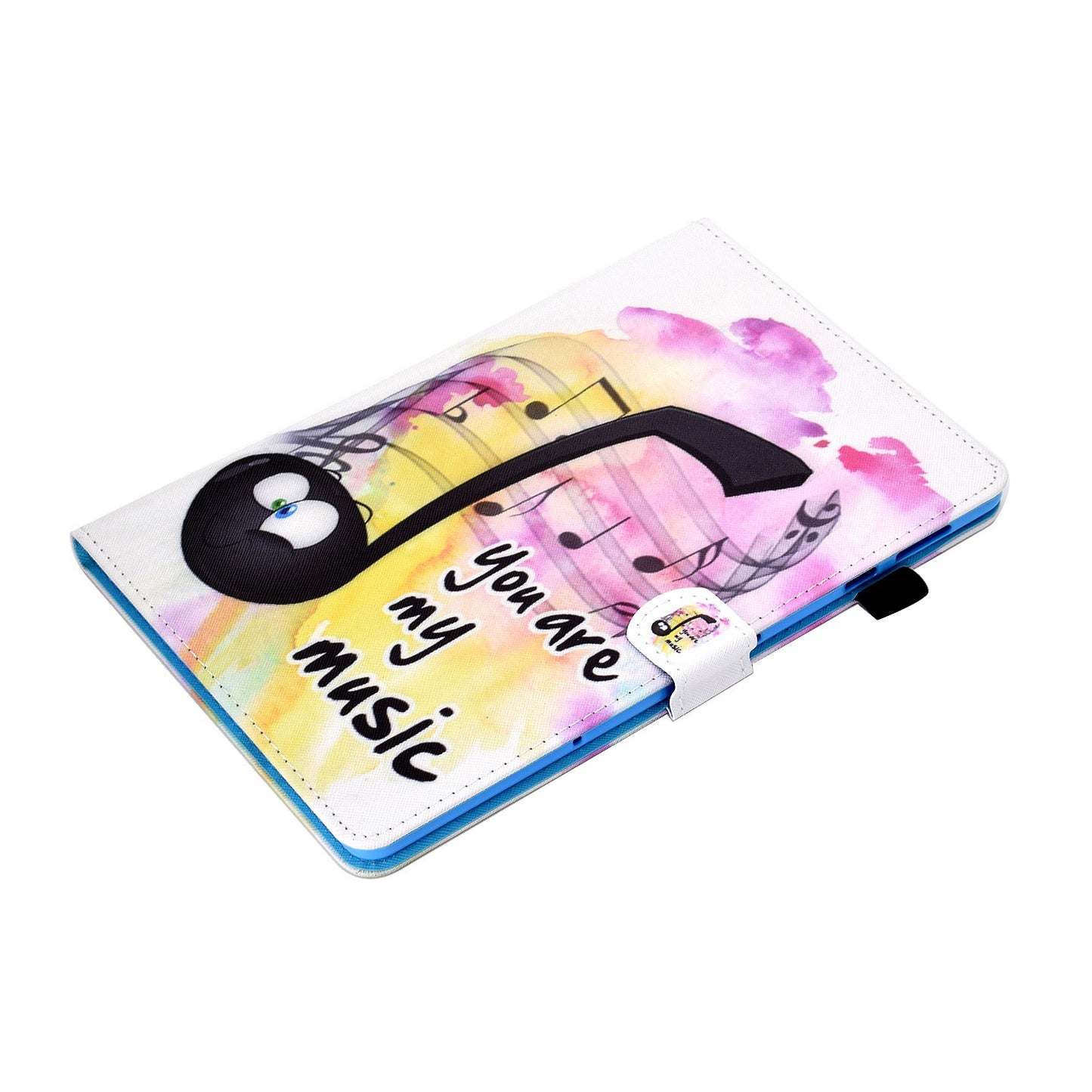 For Huawei Enjoy Tablet 2 / MatePad T 10 9.7 inch / T 10S 10.1 inch / Honor Pad 6 10.1-inch / Pad X6 9.7 inch Pattern Printing Stand Cover Stitching Leather Card Slots Magnetic Case