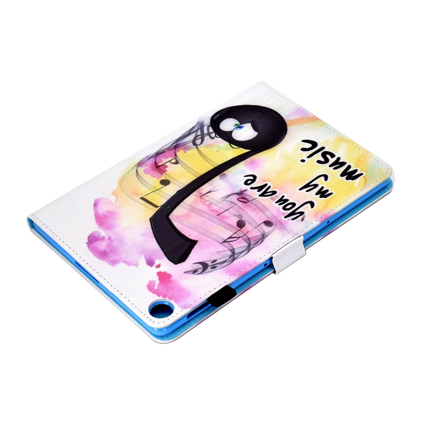 For Huawei Enjoy Tablet 2 / MatePad T 10 9.7 inch / T 10S 10.1 inch / Honor Pad 6 10.1-inch / Pad X6 9.7 inch Pattern Printing Stand Cover Stitching Leather Card Slots Magnetic Case