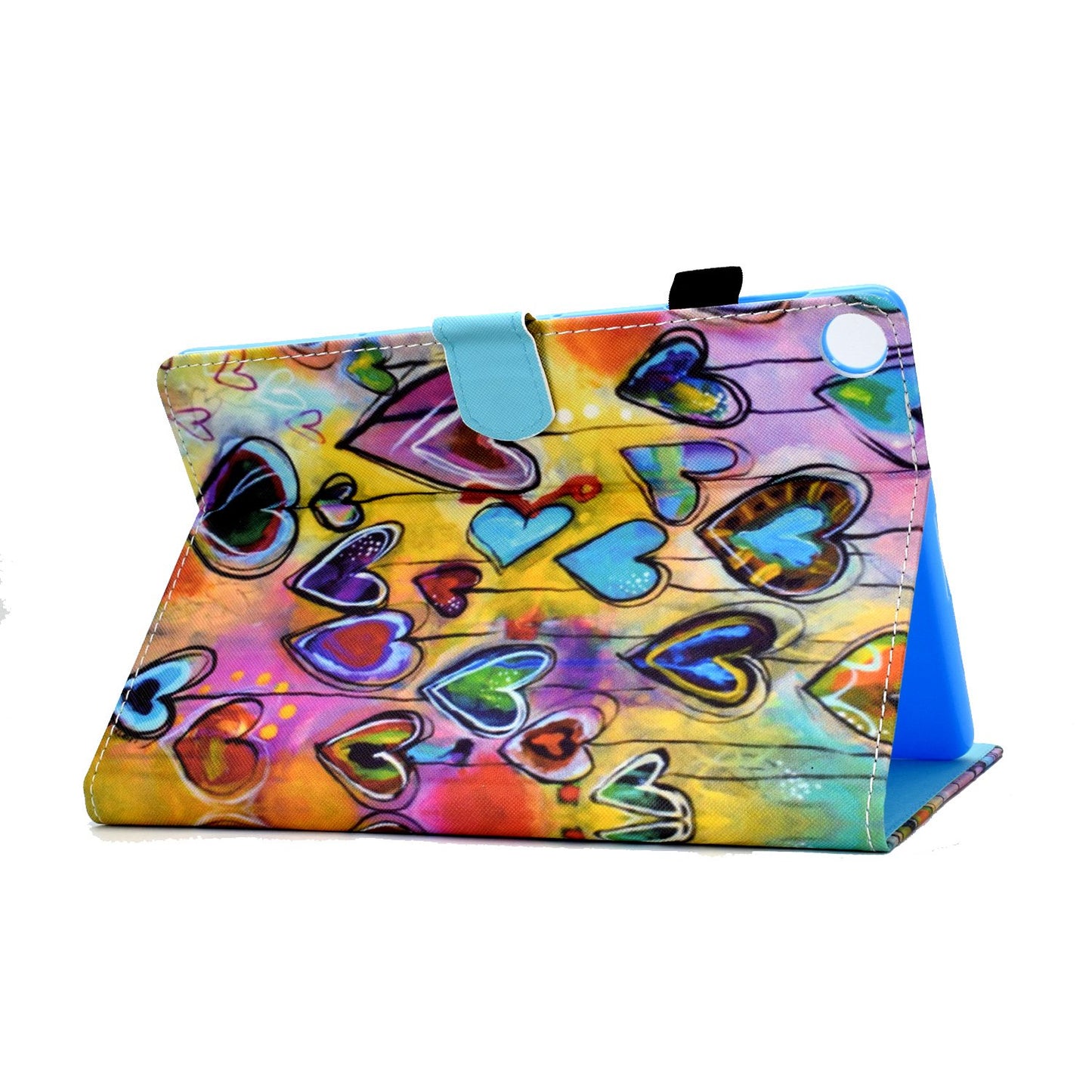 For Huawei Enjoy Tablet 2 / MatePad T 10 9.7 inch / T 10S 10.1 inch / Honor Pad 6 10.1-inch / Pad X6 9.7 inch Pattern Printing Stand Cover Stitching Leather Card Slots Magnetic Case