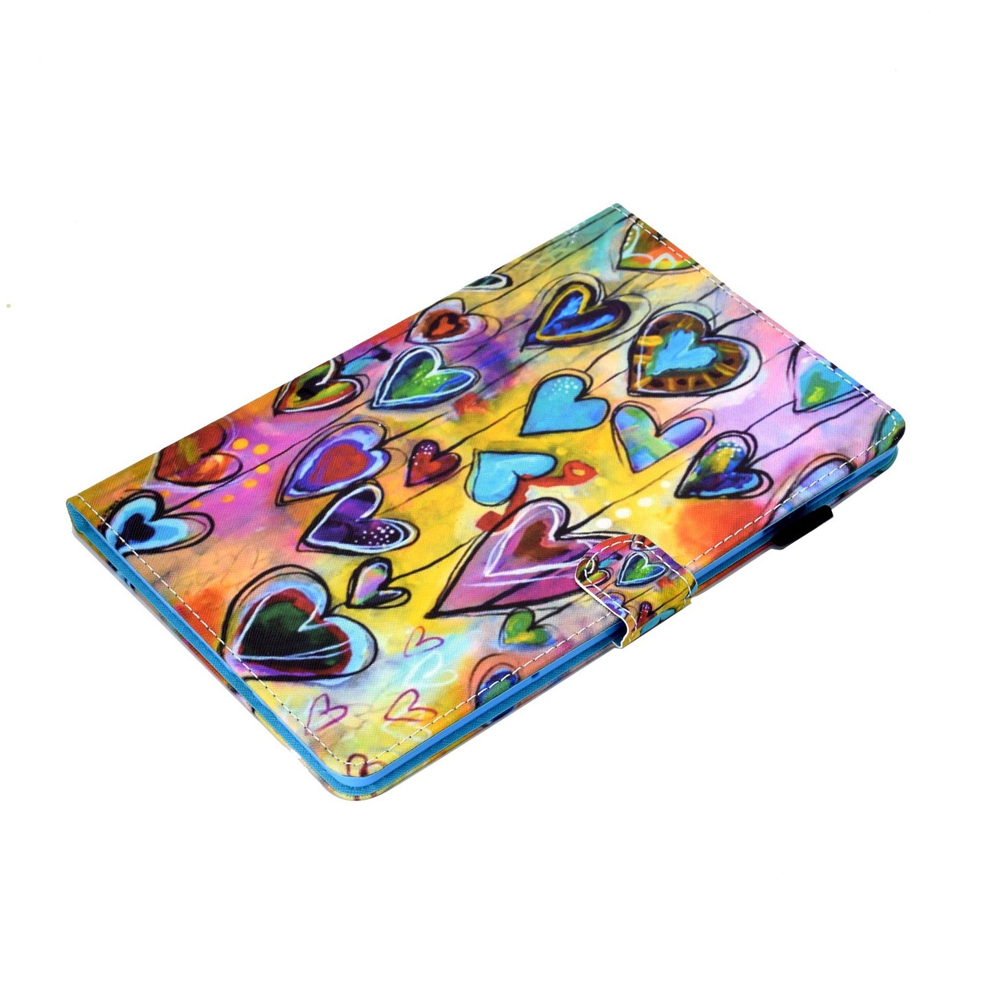 For Huawei Enjoy Tablet 2 / MatePad T 10 9.7 inch / T 10S 10.1 inch / Honor Pad 6 10.1-inch / Pad X6 9.7 inch Pattern Printing Stand Cover Stitching Leather Card Slots Magnetic Case