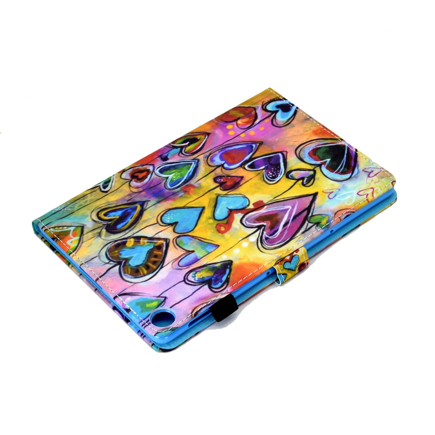 For Huawei Enjoy Tablet 2 / MatePad T 10 9.7 inch / T 10S 10.1 inch / Honor Pad 6 10.1-inch / Pad X6 9.7 inch Pattern Printing Stand Cover Stitching Leather Card Slots Magnetic Case
