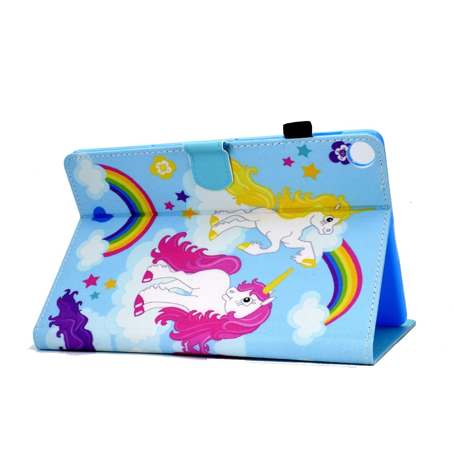 For Huawei Enjoy Tablet 2 / MatePad T 10 9.7 inch / T 10S 10.1 inch / Honor Pad 6 10.1-inch / Pad X6 9.7 inch Pattern Printing Stand Cover Stitching Leather Card Slots Magnetic Case