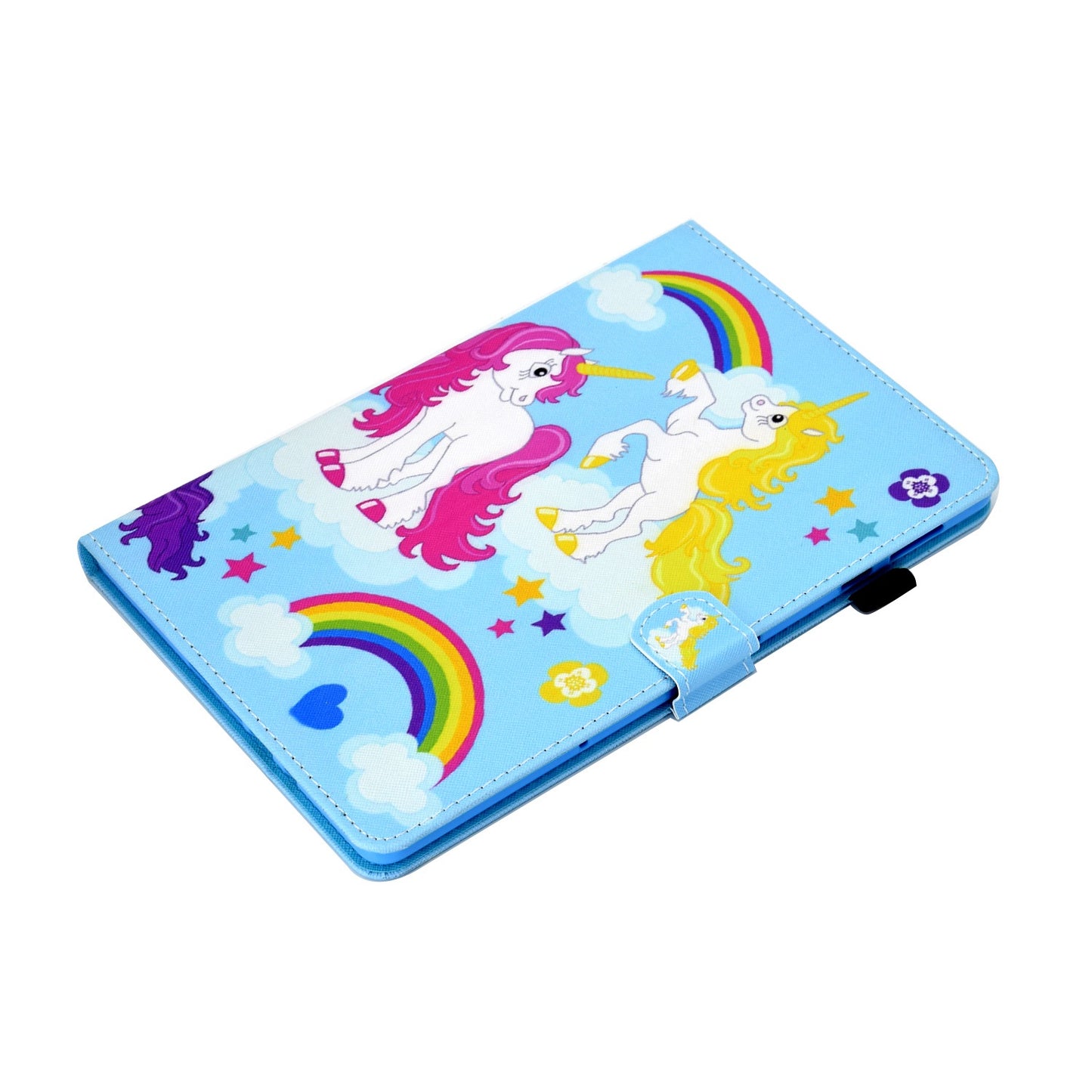 For Huawei Enjoy Tablet 2 / MatePad T 10 9.7 inch / T 10S 10.1 inch / Honor Pad 6 10.1-inch / Pad X6 9.7 inch Pattern Printing Stand Cover Stitching Leather Card Slots Magnetic Case