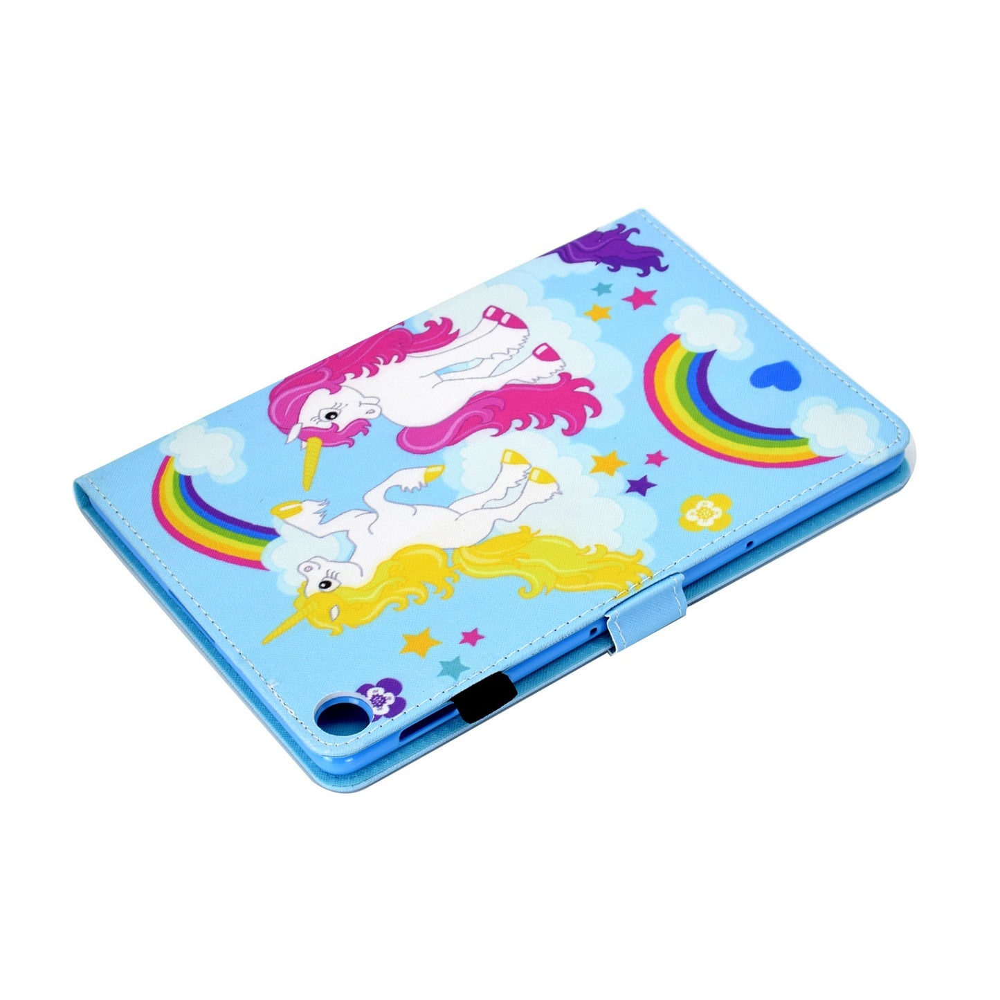 For Huawei Enjoy Tablet 2 / MatePad T 10 9.7 inch / T 10S 10.1 inch / Honor Pad 6 10.1-inch / Pad X6 9.7 inch Pattern Printing Stand Cover Stitching Leather Card Slots Magnetic Case