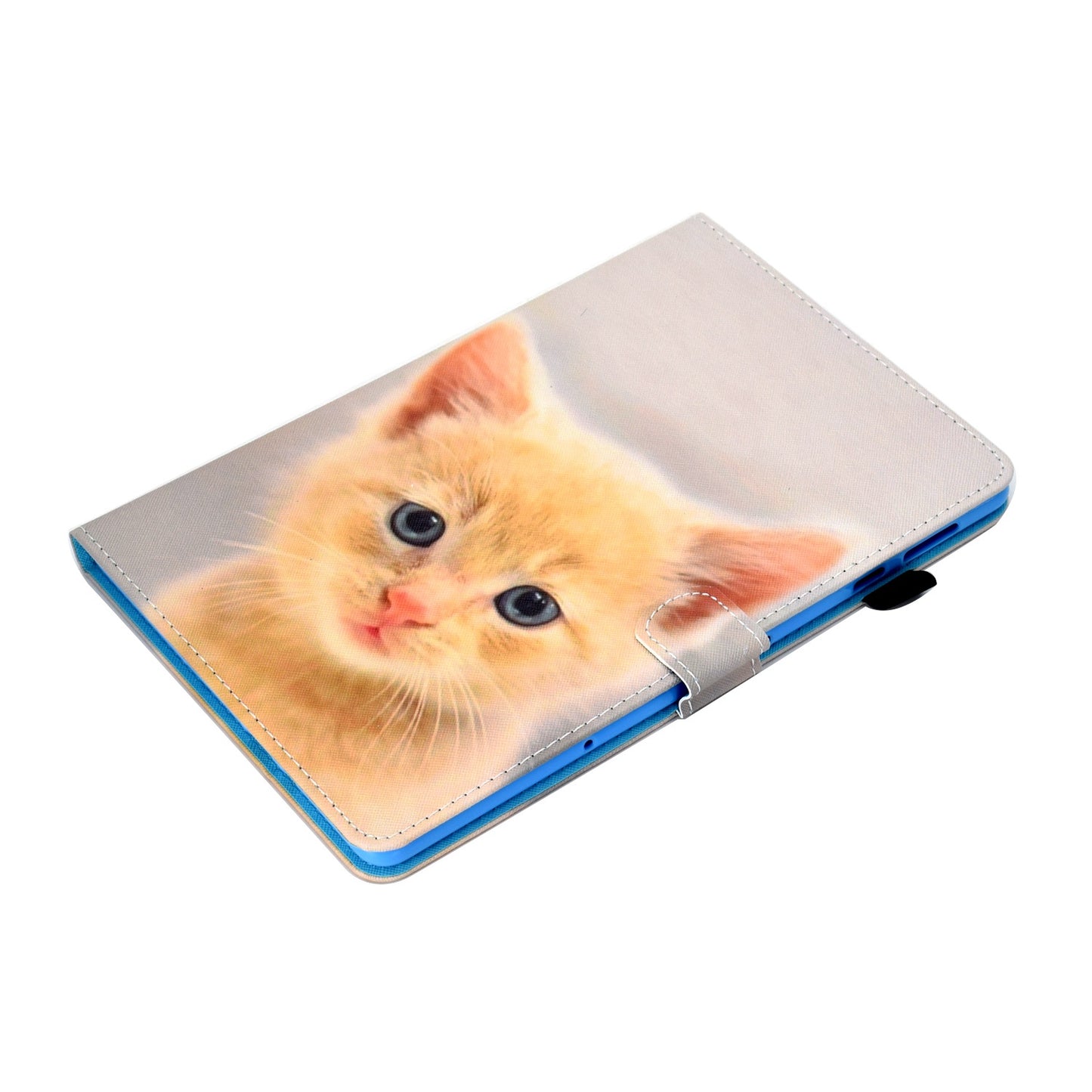 For Huawei Enjoy Tablet 2 / MatePad T 10 9.7 inch / T 10S 10.1 inch / Honor Pad 6 10.1-inch / Pad X6 9.7 inch Pattern Printing Stand Cover Stitching Leather Card Slots Magnetic Case