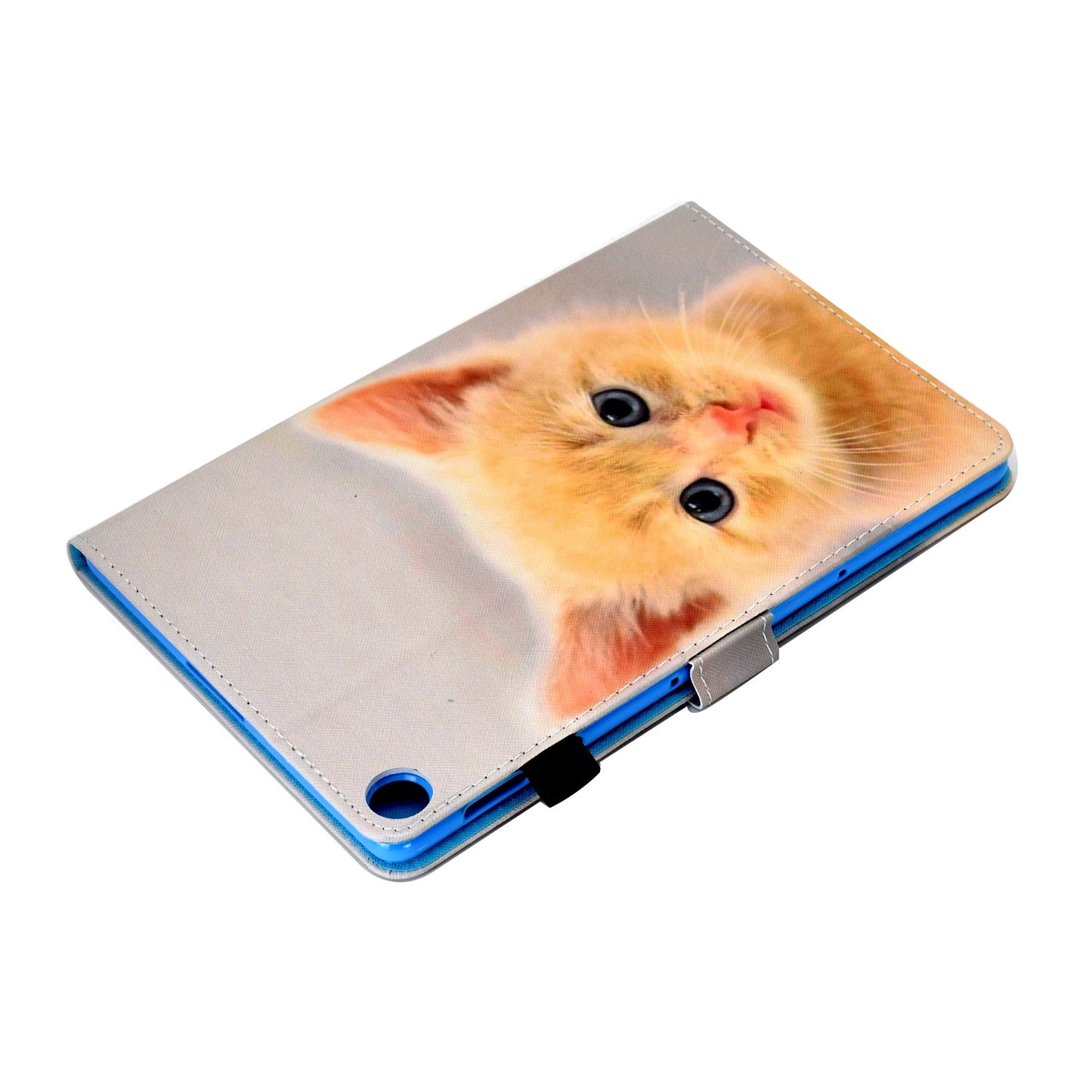 For Huawei Enjoy Tablet 2 / MatePad T 10 9.7 inch / T 10S 10.1 inch / Honor Pad 6 10.1-inch / Pad X6 9.7 inch Pattern Printing Stand Cover Stitching Leather Card Slots Magnetic Case