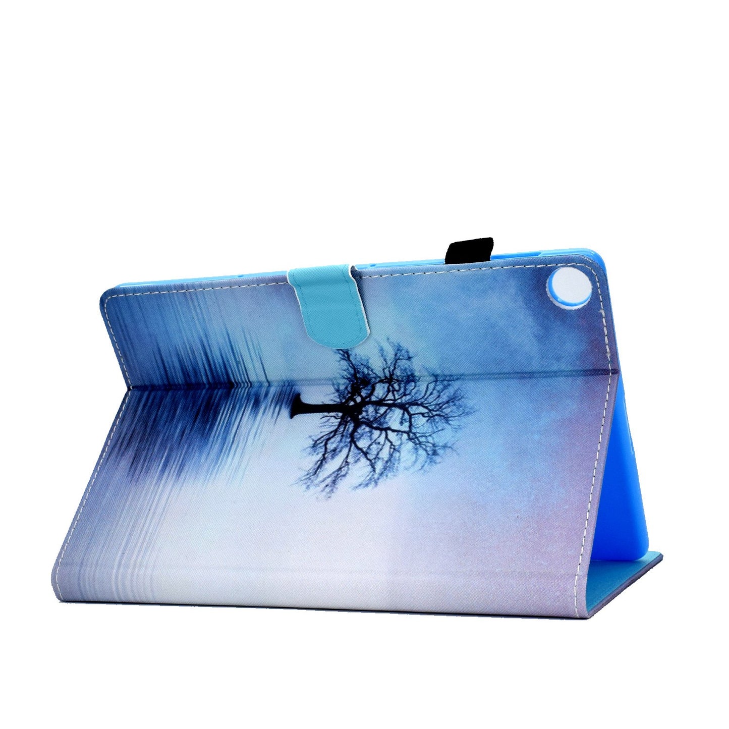 For Huawei Enjoy Tablet 2 / MatePad T 10 9.7 inch / T 10S 10.1 inch / Honor Pad 6 10.1-inch / Pad X6 9.7 inch Pattern Printing Stand Cover Stitching Leather Card Slots Magnetic Case