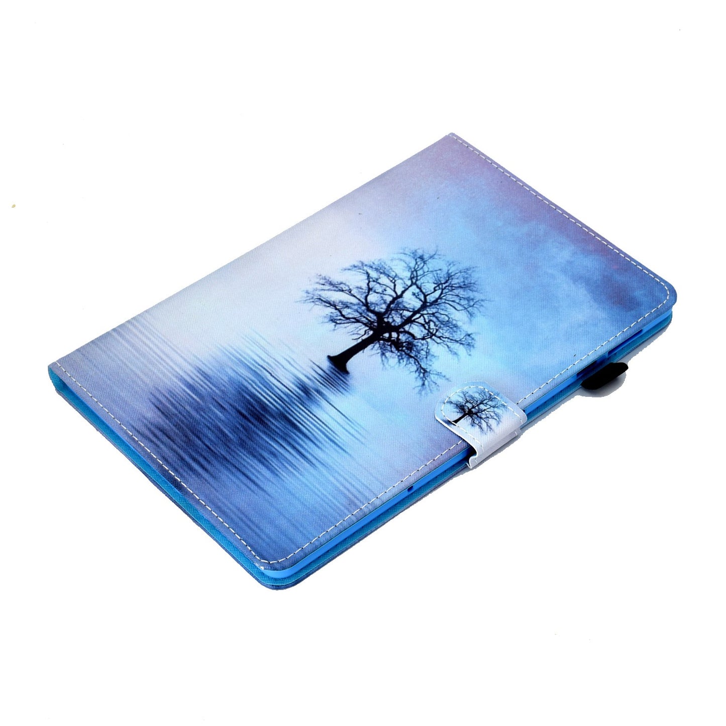 For Huawei Enjoy Tablet 2 / MatePad T 10 9.7 inch / T 10S 10.1 inch / Honor Pad 6 10.1-inch / Pad X6 9.7 inch Pattern Printing Stand Cover Stitching Leather Card Slots Magnetic Case