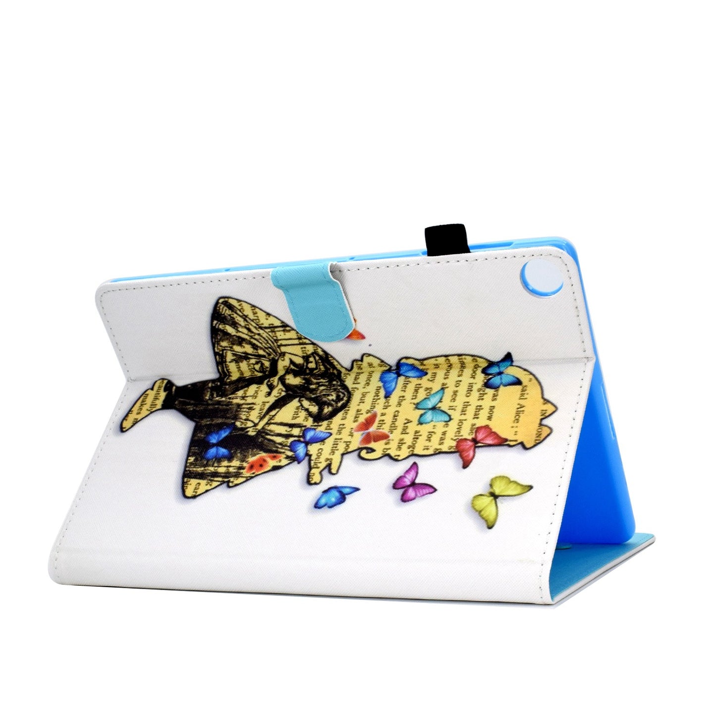 For Huawei Enjoy Tablet 2 / MatePad T 10 9.7 inch / T 10S 10.1 inch / Honor Pad 6 10.1-inch / Pad X6 9.7 inch Pattern Printing Stand Cover Stitching Leather Card Slots Magnetic Case