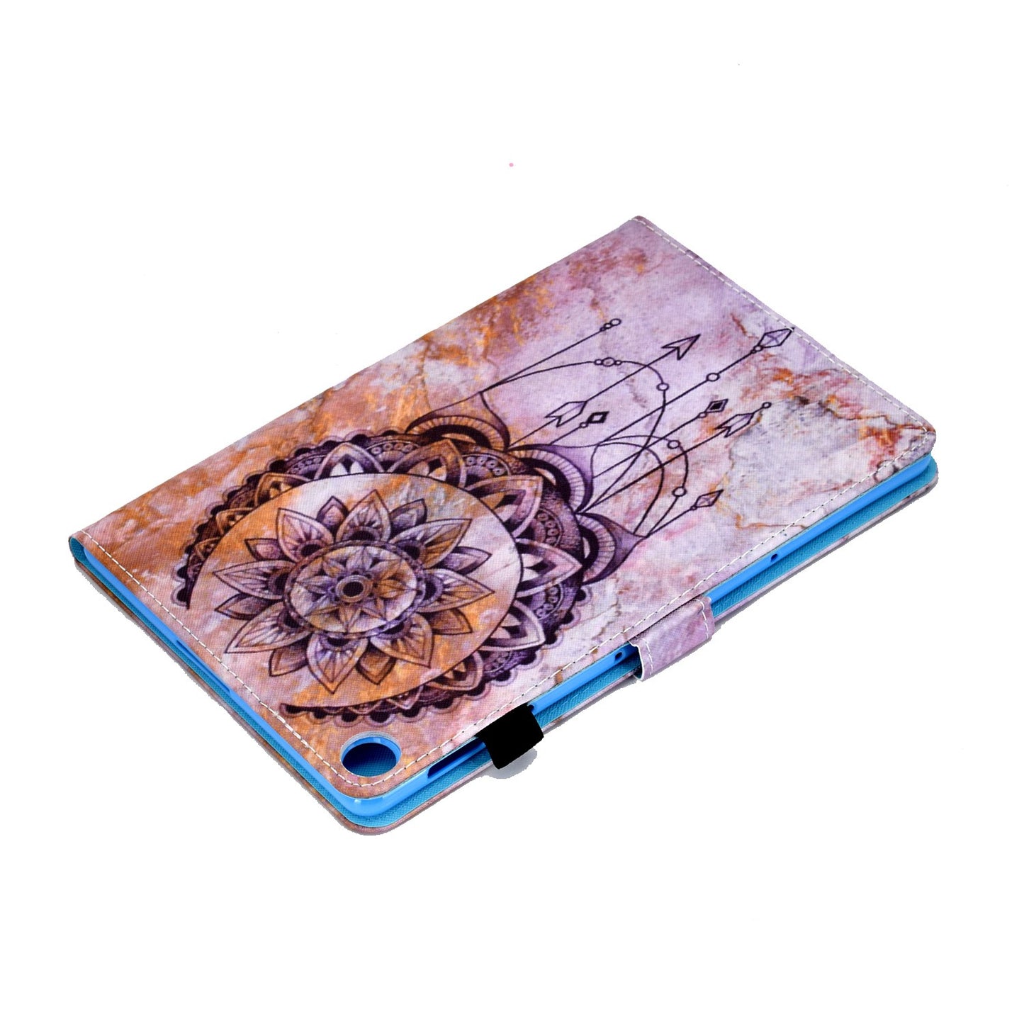 For Huawei Enjoy Tablet 2 / MatePad T 10 9.7 inch / T 10S 10.1 inch / Honor Pad 6 10.1-inch / Pad X6 9.7 inch Pattern Printing Stand Cover Stitching Leather Card Slots Magnetic Case