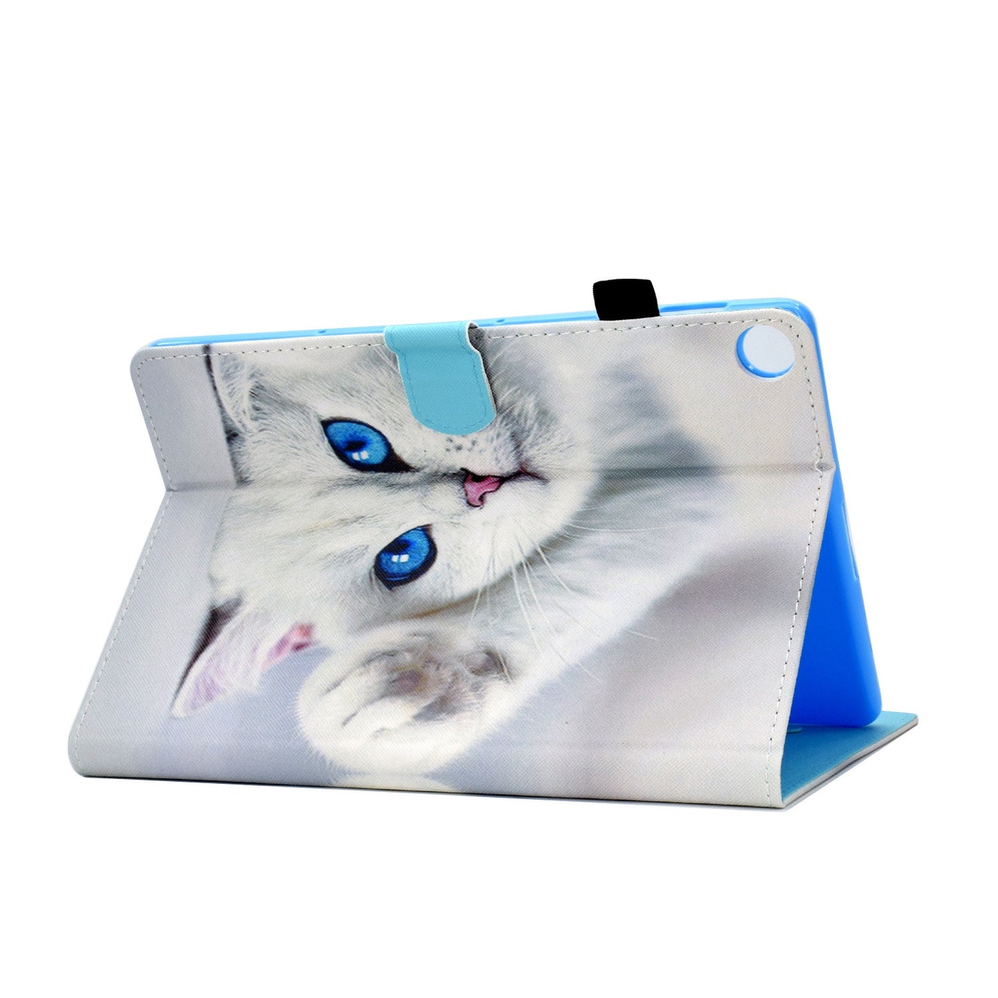 For Huawei Enjoy Tablet 2 / MatePad T 10 9.7 inch / T 10S 10.1 inch / Honor Pad 6 10.1-inch / Pad X6 9.7 inch Pattern Printing Stand Cover Stitching Leather Card Slots Magnetic Case