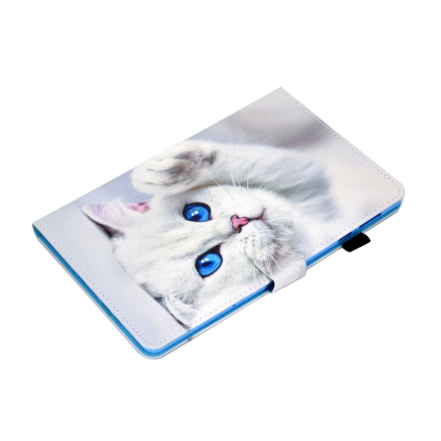 For Huawei Enjoy Tablet 2 / MatePad T 10 9.7 inch / T 10S 10.1 inch / Honor Pad 6 10.1-inch / Pad X6 9.7 inch Pattern Printing Stand Cover Stitching Leather Card Slots Magnetic Case