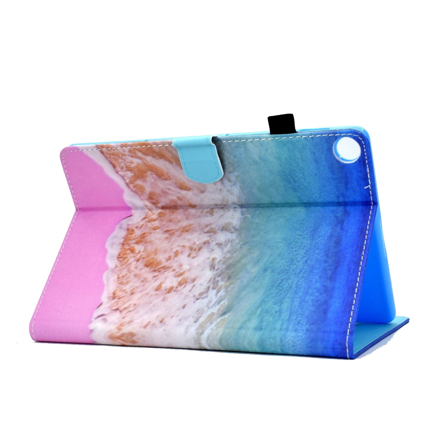 For Huawei Enjoy Tablet 2 / MatePad T 10 9.7 inch / T 10S 10.1 inch / Honor Pad 6 10.1-inch / Pad X6 9.7 inch Pattern Printing Stand Cover Stitching Leather Card Slots Magnetic Case