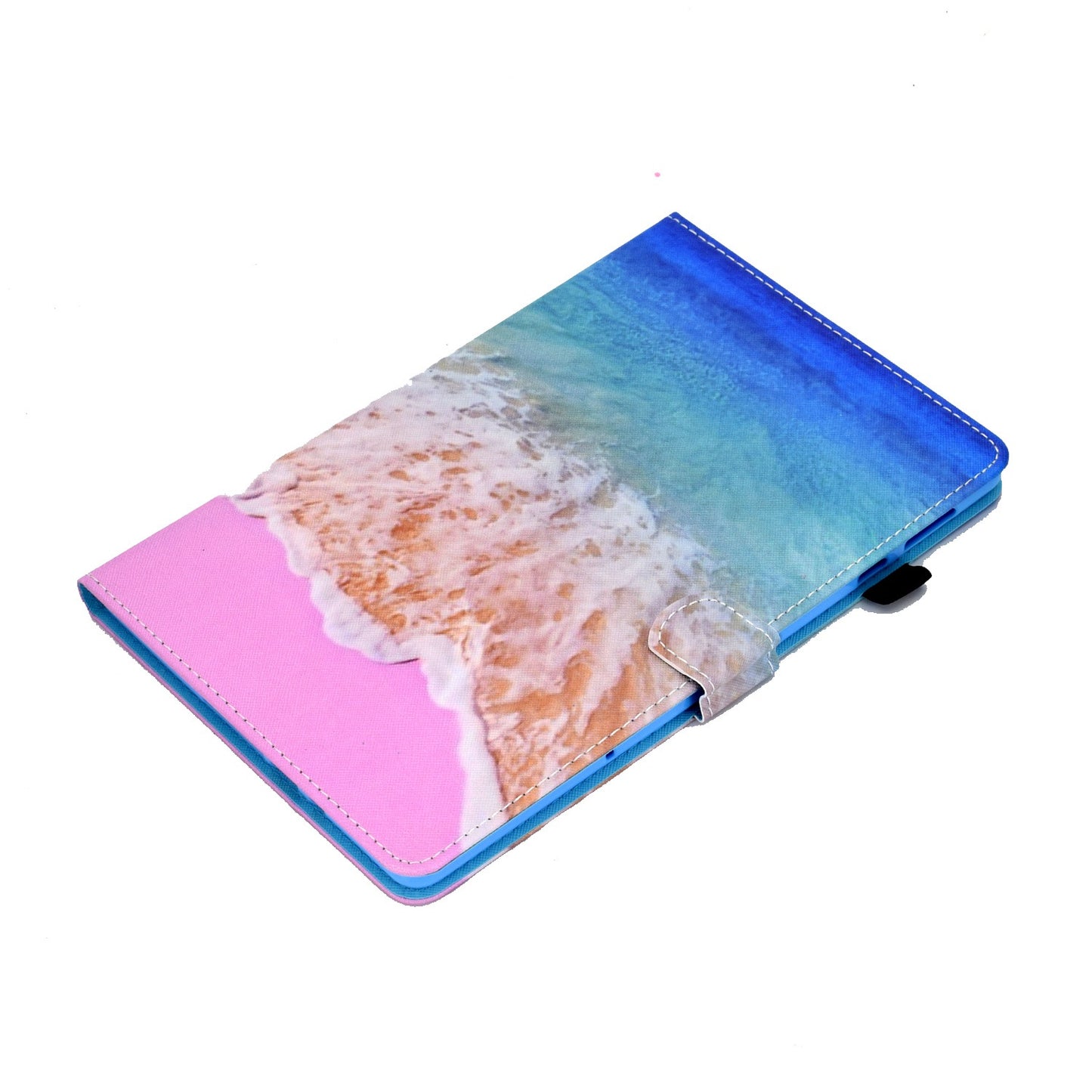 For Huawei Enjoy Tablet 2 / MatePad T 10 9.7 inch / T 10S 10.1 inch / Honor Pad 6 10.1-inch / Pad X6 9.7 inch Pattern Printing Stand Cover Stitching Leather Card Slots Magnetic Case
