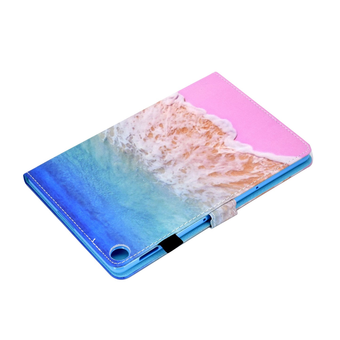 For Huawei Enjoy Tablet 2 / MatePad T 10 9.7 inch / T 10S 10.1 inch / Honor Pad 6 10.1-inch / Pad X6 9.7 inch Pattern Printing Stand Cover Stitching Leather Card Slots Magnetic Case