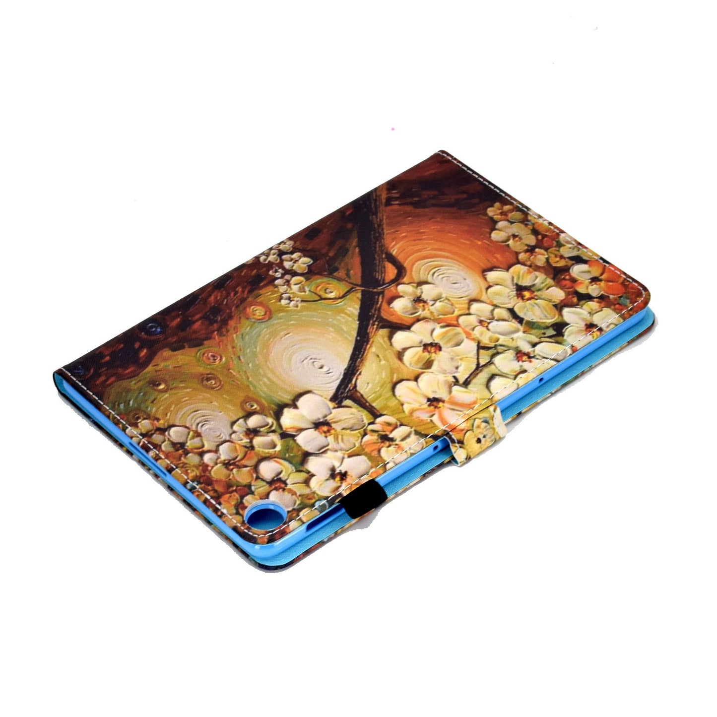 For Huawei Enjoy Tablet 2 / MatePad T 10 9.7 inch / T 10S 10.1 inch / Honor Pad 6 10.1-inch / Pad X6 9.7 inch Pattern Printing Stand Cover Stitching Leather Card Slots Magnetic Case