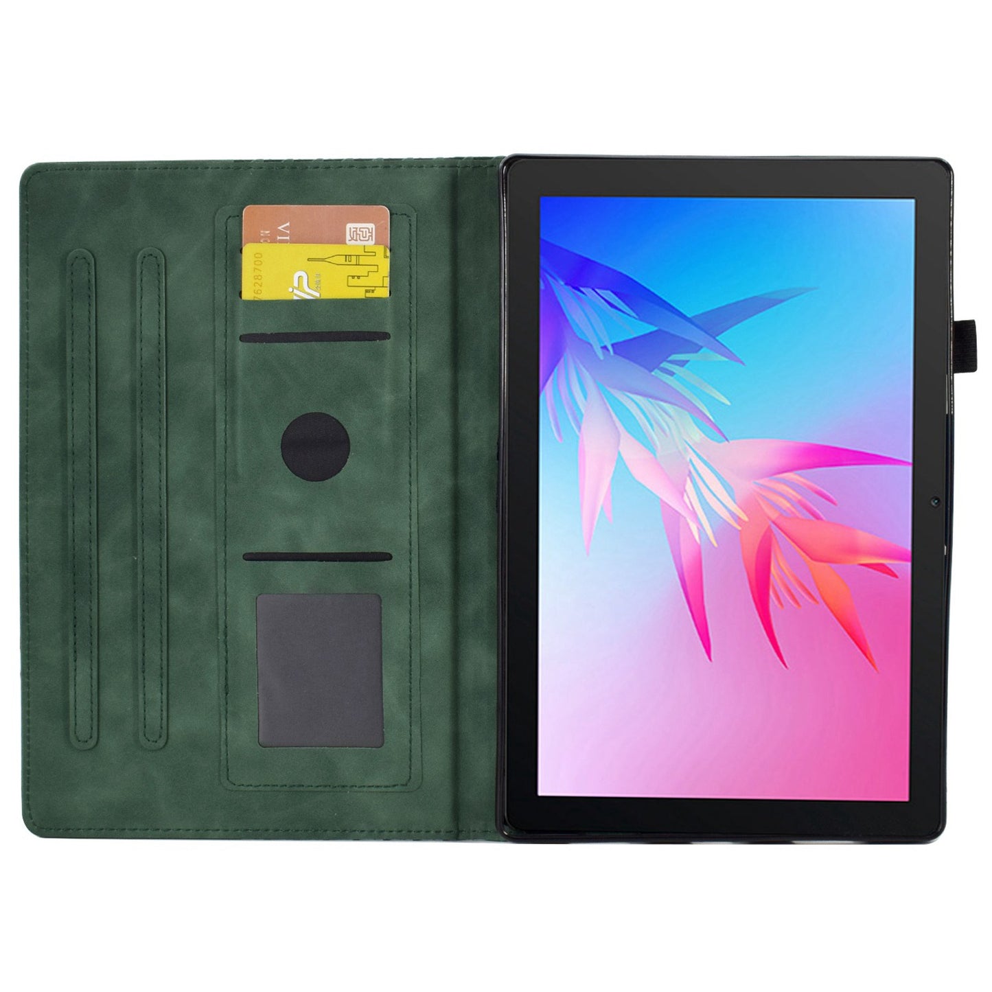 For Huawei Enjoy Tablet 2 10.1 / MatePad T 10 9.7 inch / T 10S 10.1 inch / Honor Pad 6 10.1-inch / Pad X6 9.7 inch Shockproof Stand Case Anti-Fall Tablet Cover with Card Slots / Auto Wake / Sleep