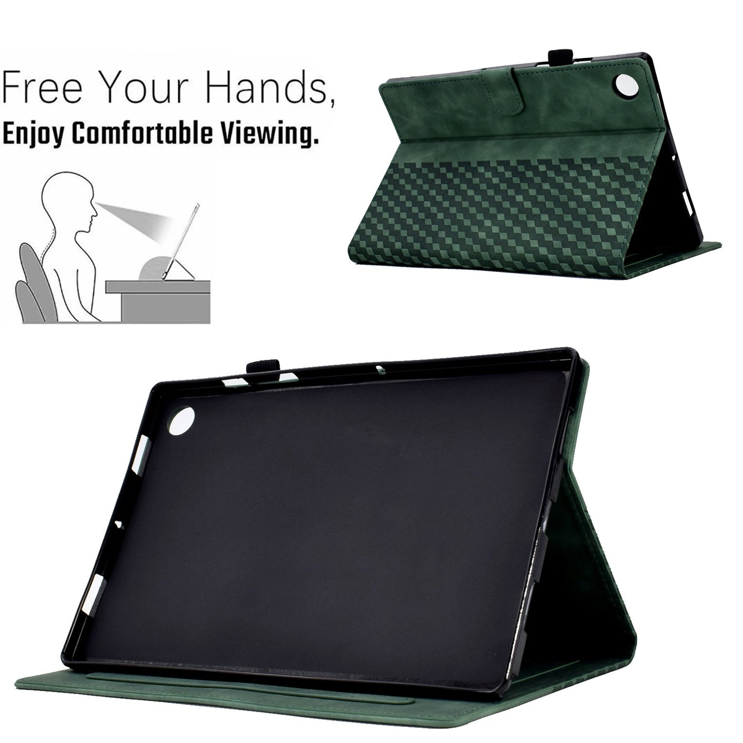For Huawei Enjoy Tablet 2 10.1 / MatePad T 10 9.7 inch / T 10S 10.1 inch / Honor Pad 6 10.1-inch / Pad X6 9.7 inch Shockproof Stand Case Anti-Fall Tablet Cover with Card Slots / Auto Wake / Sleep