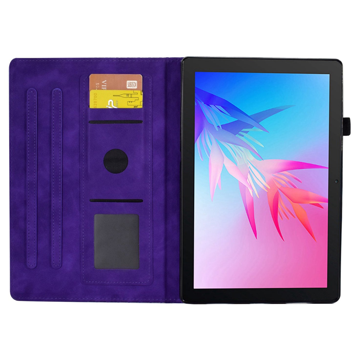 For Huawei Enjoy Tablet 2 10.1 / MatePad T 10 9.7 inch / T 10S 10.1 inch / Honor Pad 6 10.1-inch / Pad X6 9.7 inch Shockproof Stand Case Anti-Fall Tablet Cover with Card Slots / Auto Wake / Sleep