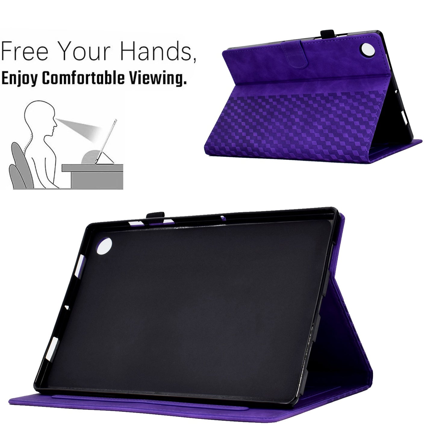 For Huawei Enjoy Tablet 2 10.1 / MatePad T 10 9.7 inch / T 10S 10.1 inch / Honor Pad 6 10.1-inch / Pad X6 9.7 inch Shockproof Stand Case Anti-Fall Tablet Cover with Card Slots / Auto Wake / Sleep