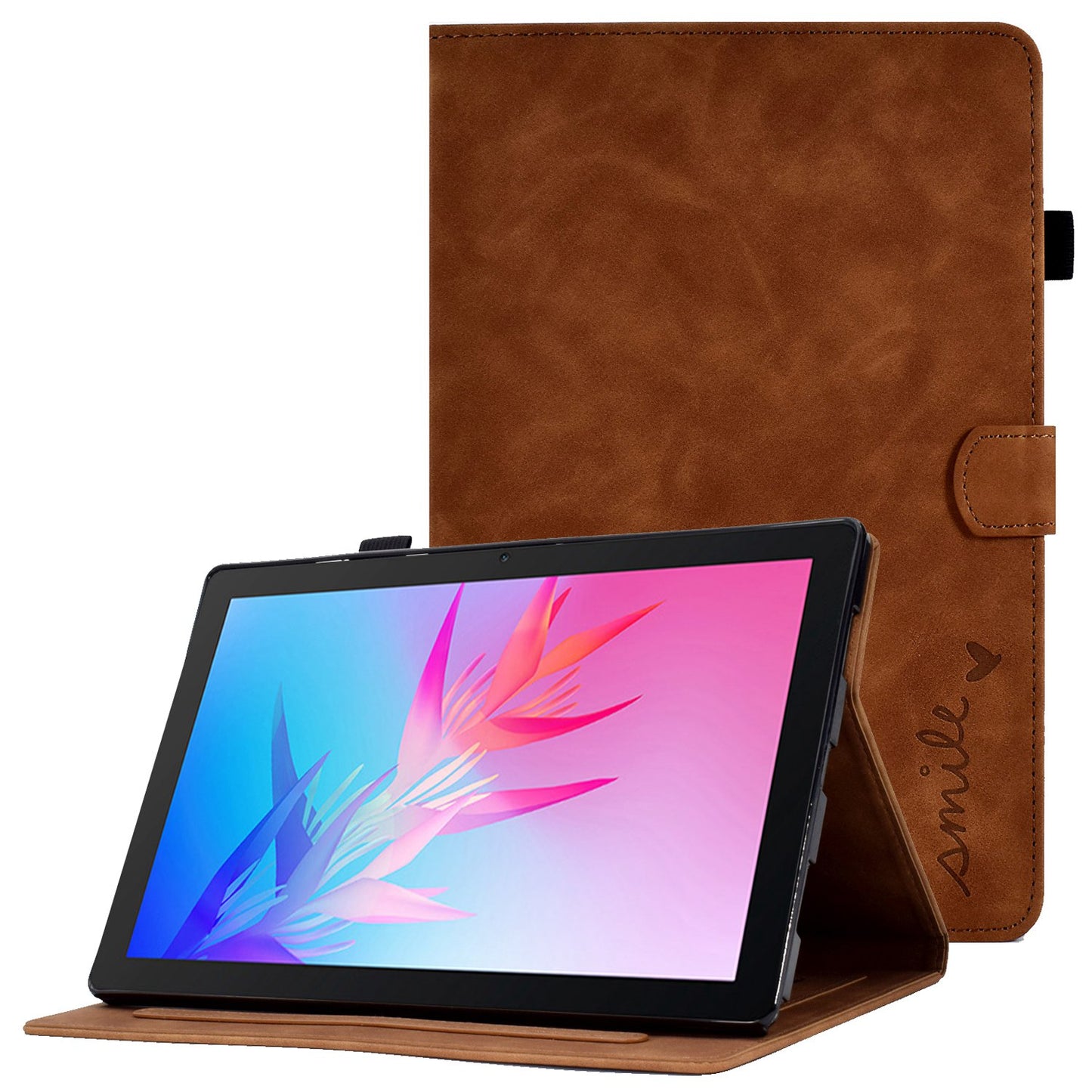 For Huawei Enjoy Tablet 2 / MatePad T 10 9.7 inch / T 10S 10.1 inch / Honor Pad 6 10.1-inch / Pad X6 9.7 inch Tablet Case Pattern Imprinted PU Leather Card Slots Stand Cover