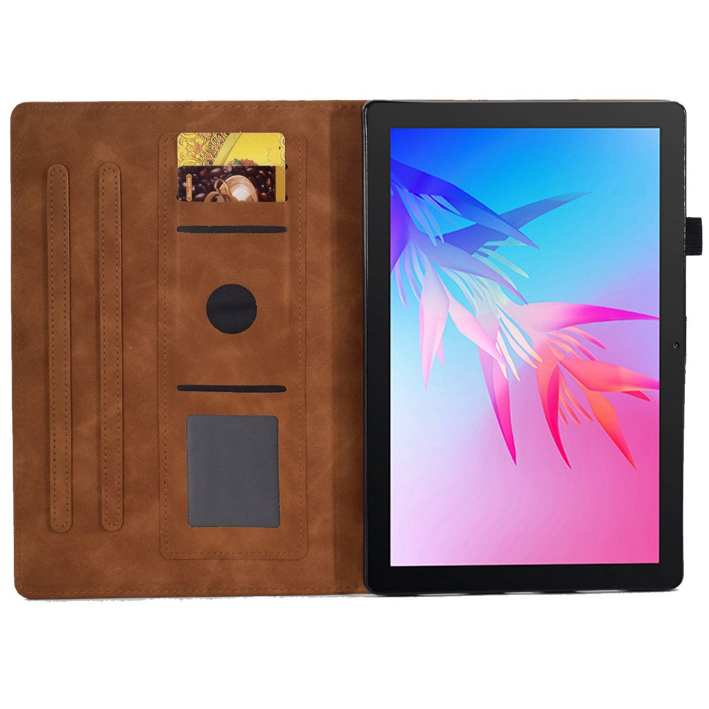 For Huawei Enjoy Tablet 2 / MatePad T 10 9.7 inch / T 10S 10.1 inch / Honor Pad 6 10.1-inch / Pad X6 9.7 inch Tablet Case Pattern Imprinted PU Leather Card Slots Stand Cover