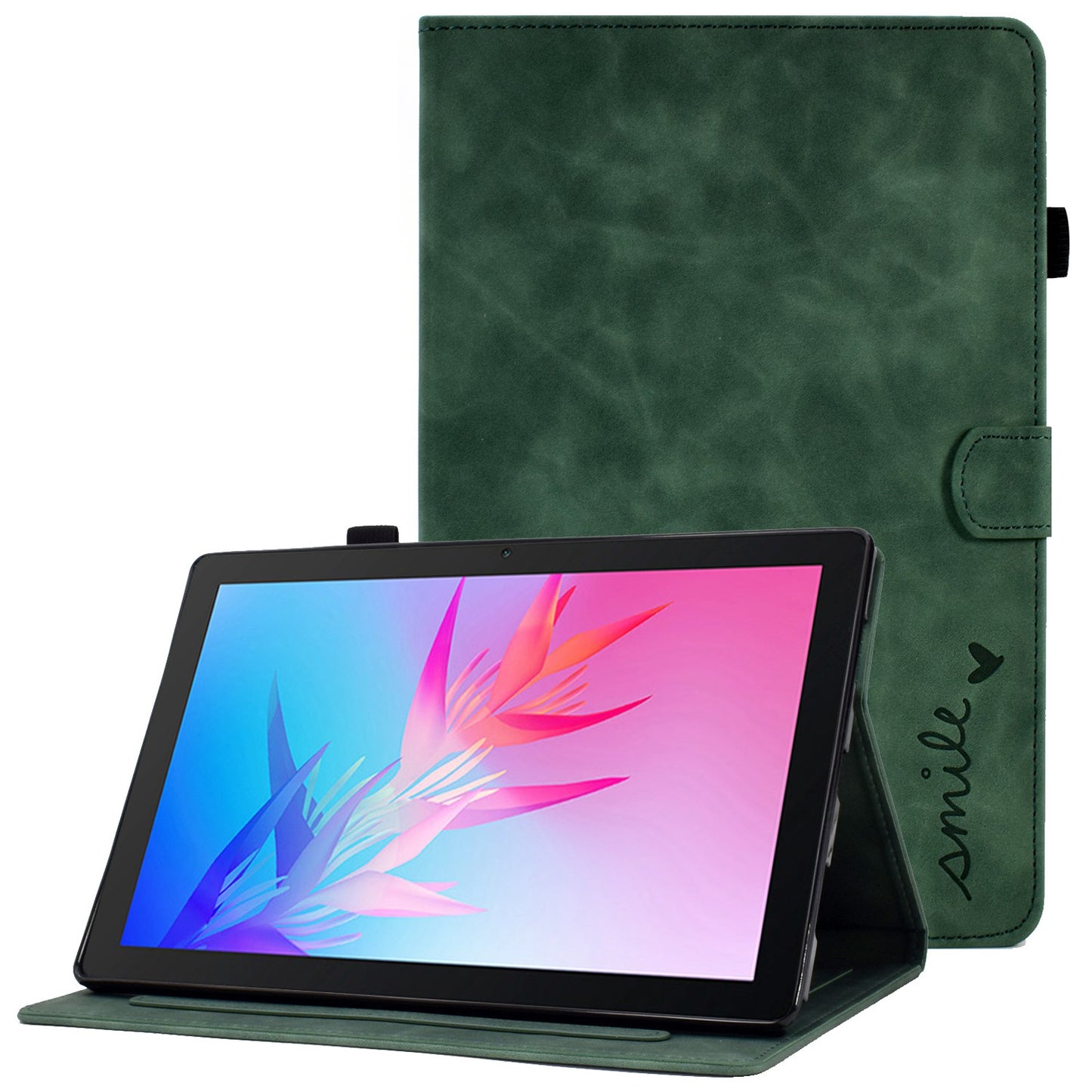 For Huawei Enjoy Tablet 2 / MatePad T 10 9.7 inch / T 10S 10.1 inch / Honor Pad 6 10.1-inch / Pad X6 9.7 inch Tablet Case Pattern Imprinted PU Leather Card Slots Stand Cover
