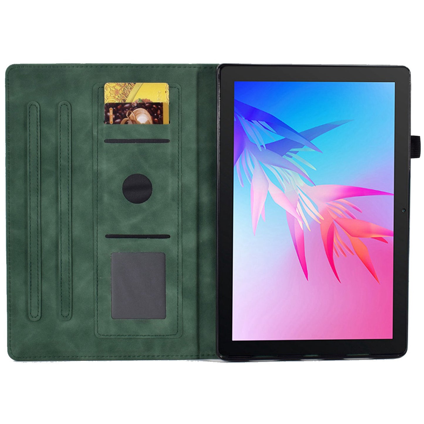 For Huawei Enjoy Tablet 2 / MatePad T 10 9.7 inch / T 10S 10.1 inch / Honor Pad 6 10.1-inch / Pad X6 9.7 inch Tablet Case Pattern Imprinted PU Leather Card Slots Stand Cover