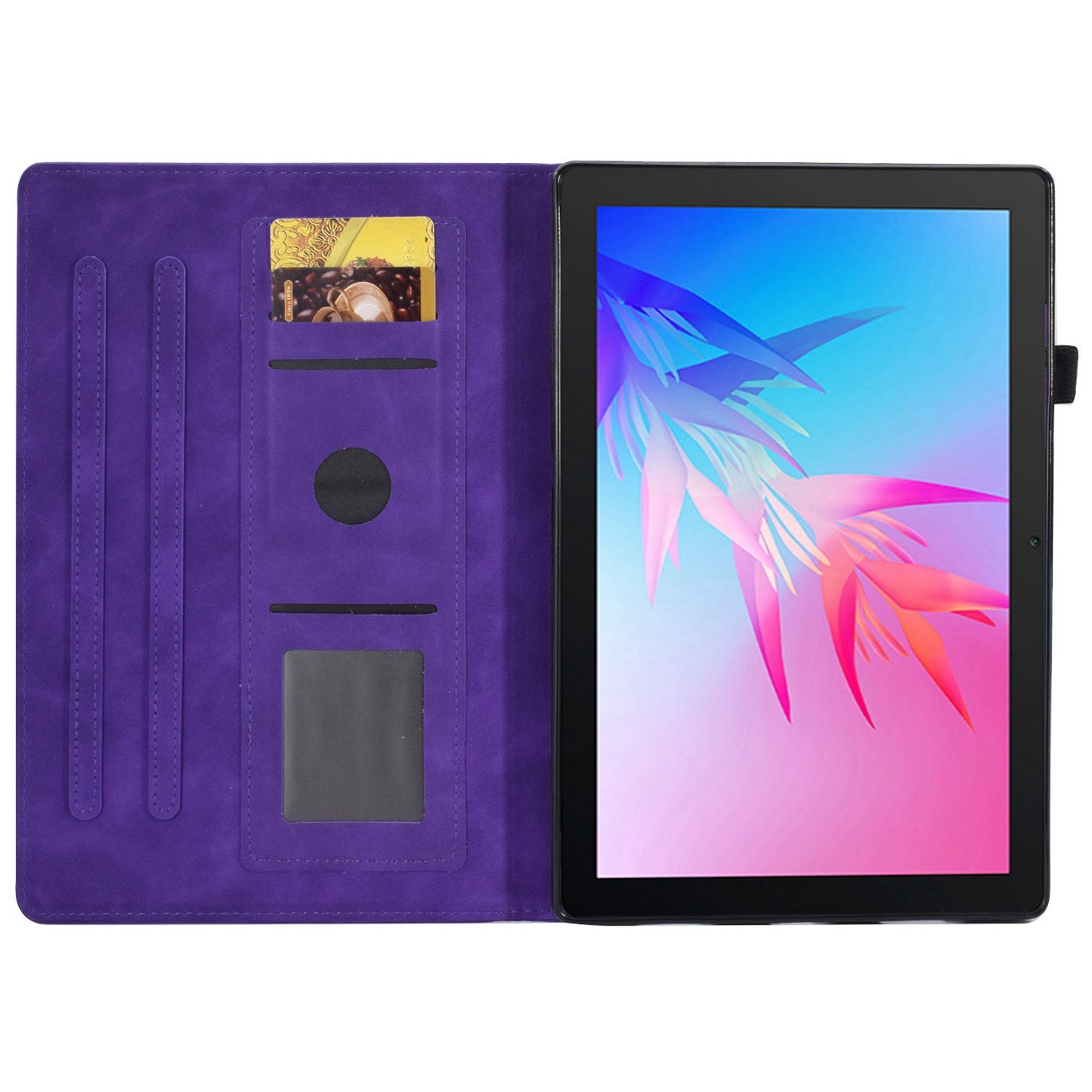 For Huawei Enjoy Tablet 2 / MatePad T 10 9.7 inch / T 10S 10.1 inch / Honor Pad 6 10.1-inch / Pad X6 9.7 inch Tablet Case Pattern Imprinted PU Leather Card Slots Stand Cover