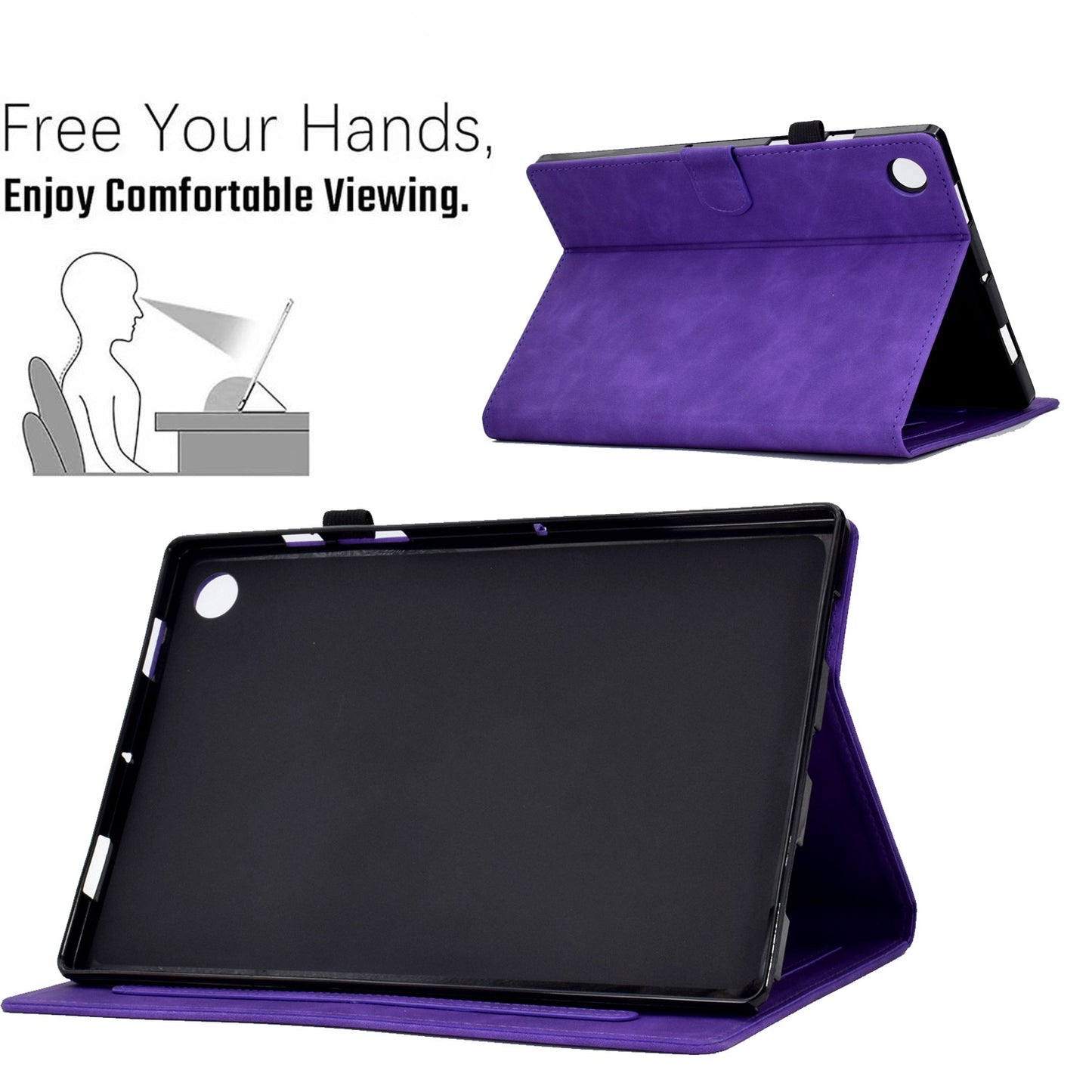 For Huawei Enjoy Tablet 2 / MatePad T 10 9.7 inch / T 10S 10.1 inch / Honor Pad 6 10.1-inch / Pad X6 9.7 inch Tablet Case Pattern Imprinted PU Leather Card Slots Stand Cover