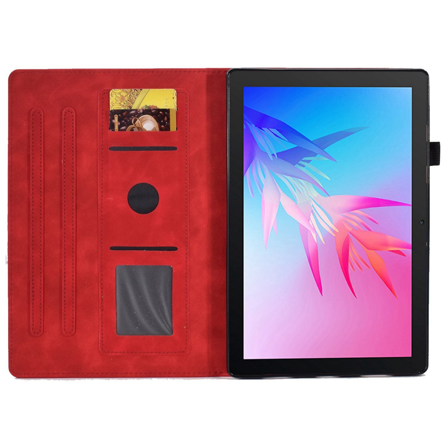 For Huawei Enjoy Tablet 2 / MatePad T 10 9.7 inch / T 10S 10.1 inch / Honor Pad 6 10.1-inch / Pad X6 9.7 inch Tablet Case Pattern Imprinted PU Leather Card Slots Stand Cover