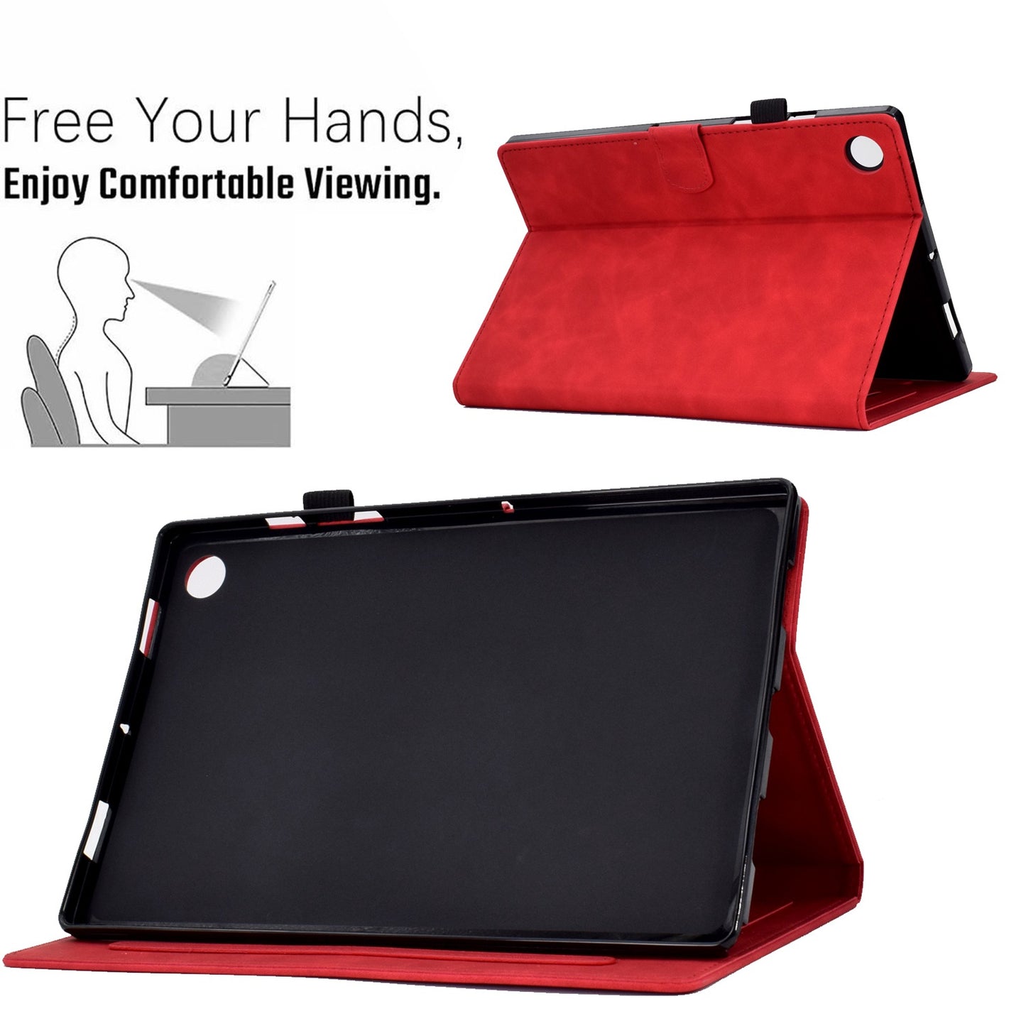 For Huawei Enjoy Tablet 2 / MatePad T 10 9.7 inch / T 10S 10.1 inch / Honor Pad 6 10.1-inch / Pad X6 9.7 inch Tablet Case Pattern Imprinted PU Leather Card Slots Stand Cover