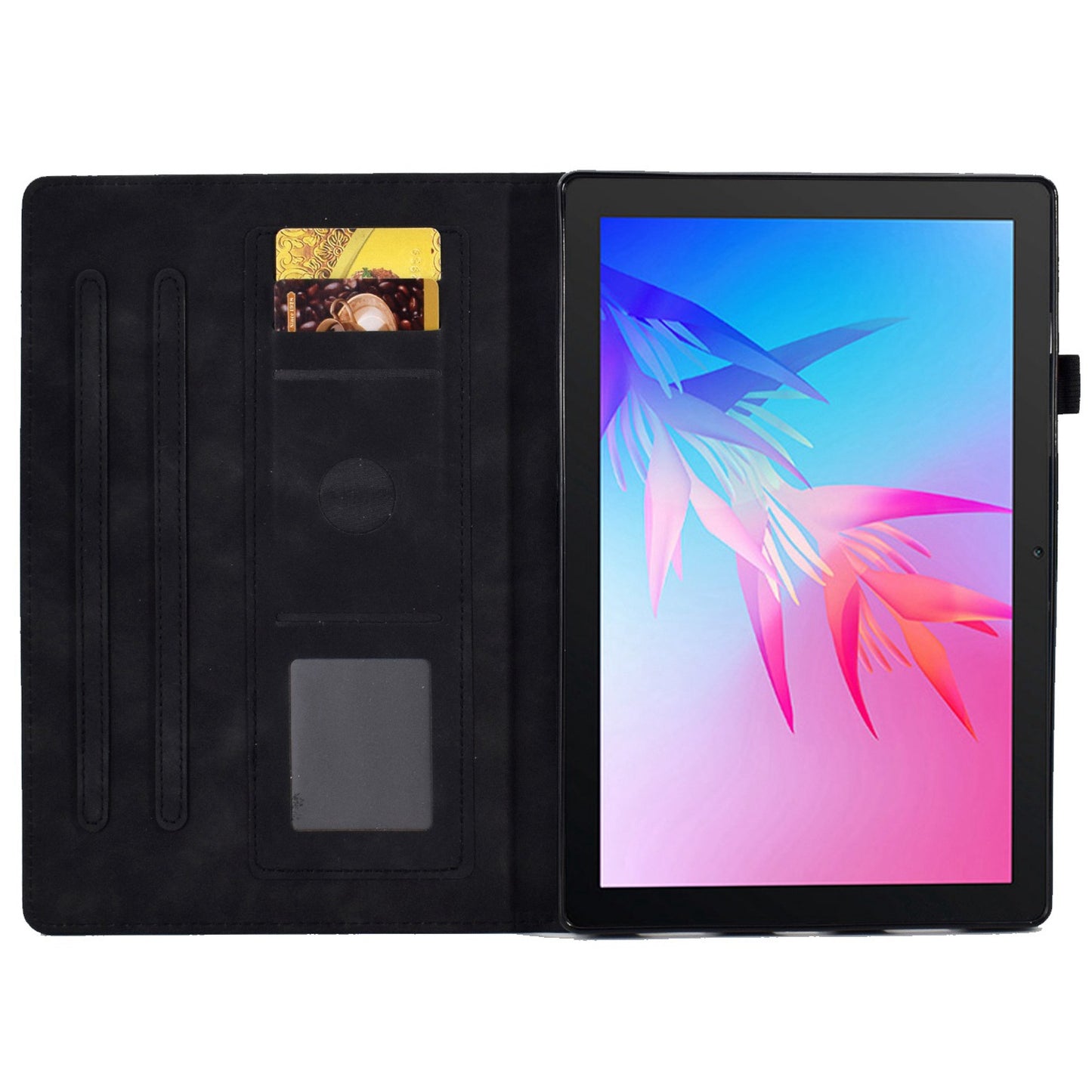 For Huawei Enjoy Tablet 2 / MatePad T 10 9.7 inch / T 10S 10.1 inch / Honor Pad 6 10.1-inch / Pad X6 9.7 inch Tablet Case Pattern Imprinted PU Leather Card Slots Stand Cover