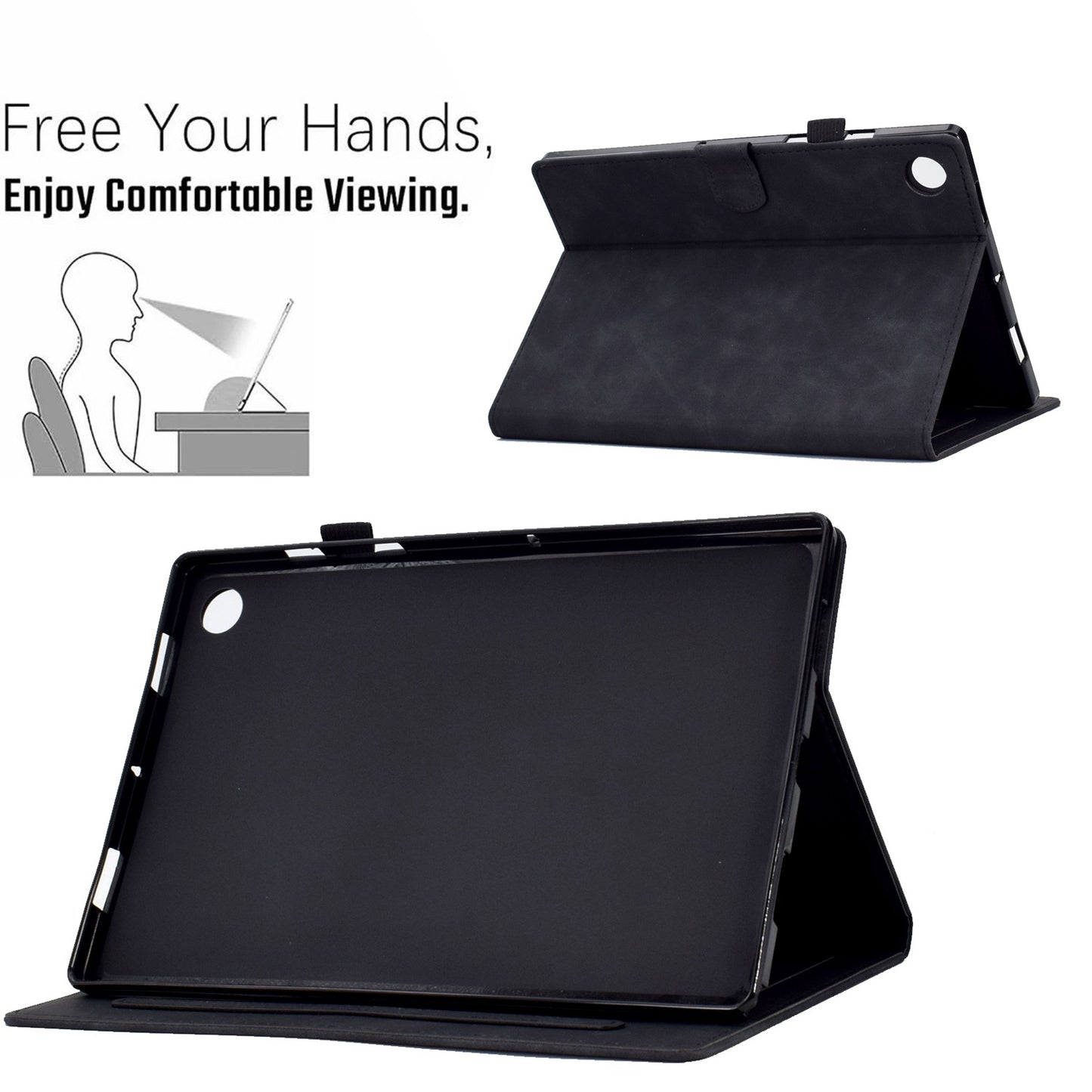 For Huawei Enjoy Tablet 2 / MatePad T 10 9.7 inch / T 10S 10.1 inch / Honor Pad 6 10.1-inch / Pad X6 9.7 inch Tablet Case Pattern Imprinted PU Leather Card Slots Stand Cover