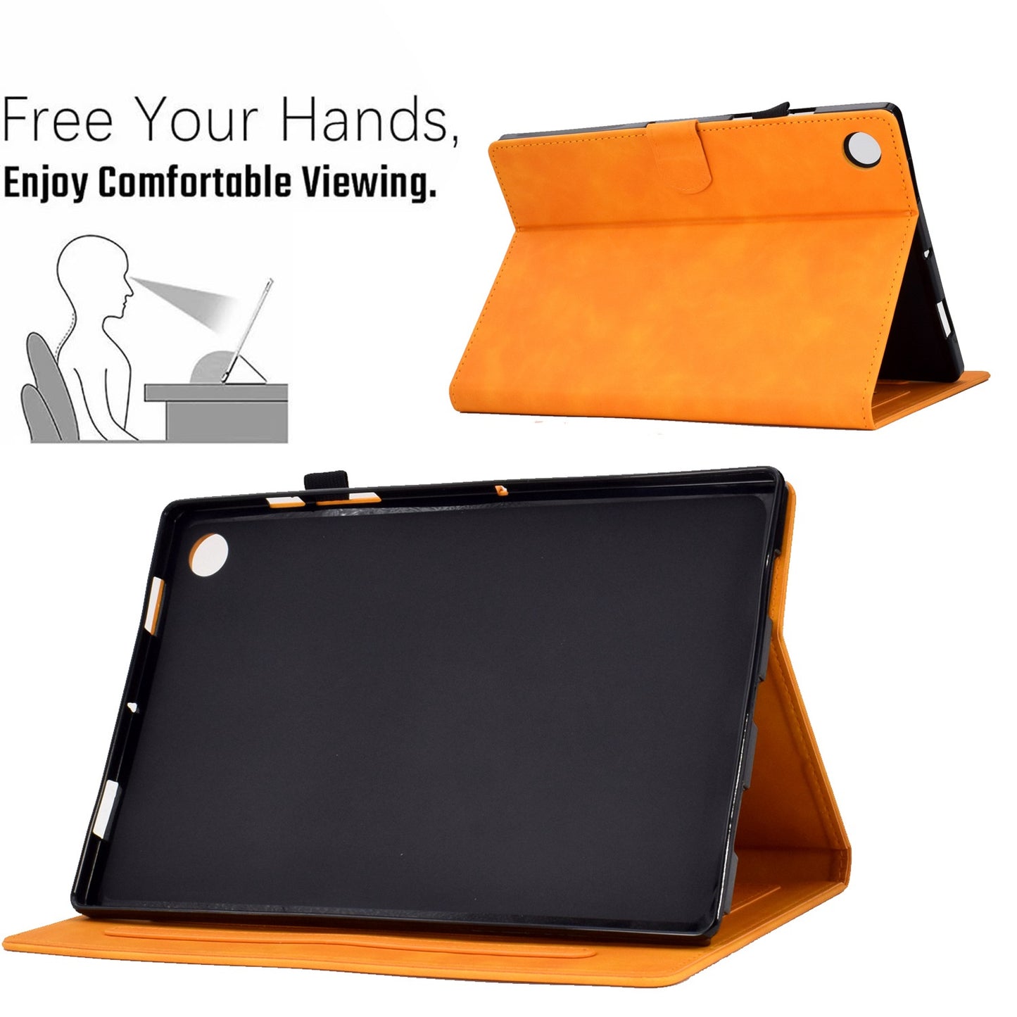 For Huawei Enjoy Tablet 2 / MatePad T 10 9.7 inch / T 10S 10.1 inch / Honor Pad 6 10.1-inch / Pad X6 9.7 inch Tablet Case Pattern Imprinted PU Leather Card Slots Stand Cover