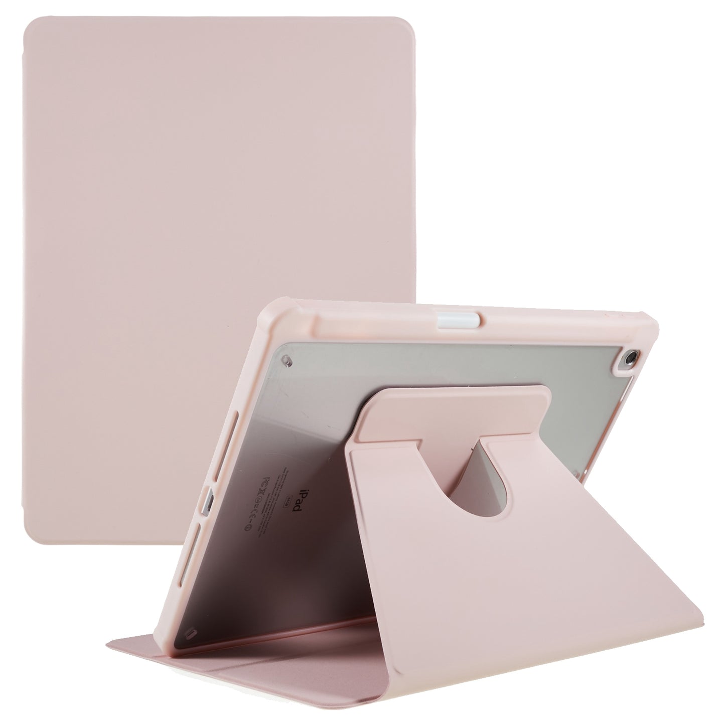 For iPad 10.2 (2021) / (2019) / (2020) Rotary Kickstand Tablet Case PU Leather + TPU + Acrylic Anti-Drop Protective Cover