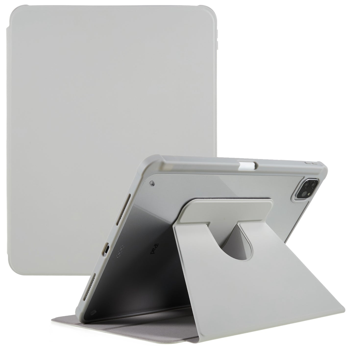 For iPad Pro 12.9 (2018) / (2020) / (2021) / (2022) Anti-Drop Tablet Case with Rotary Kickstand PU Leather + TPU + Acrylic Protective Cover
