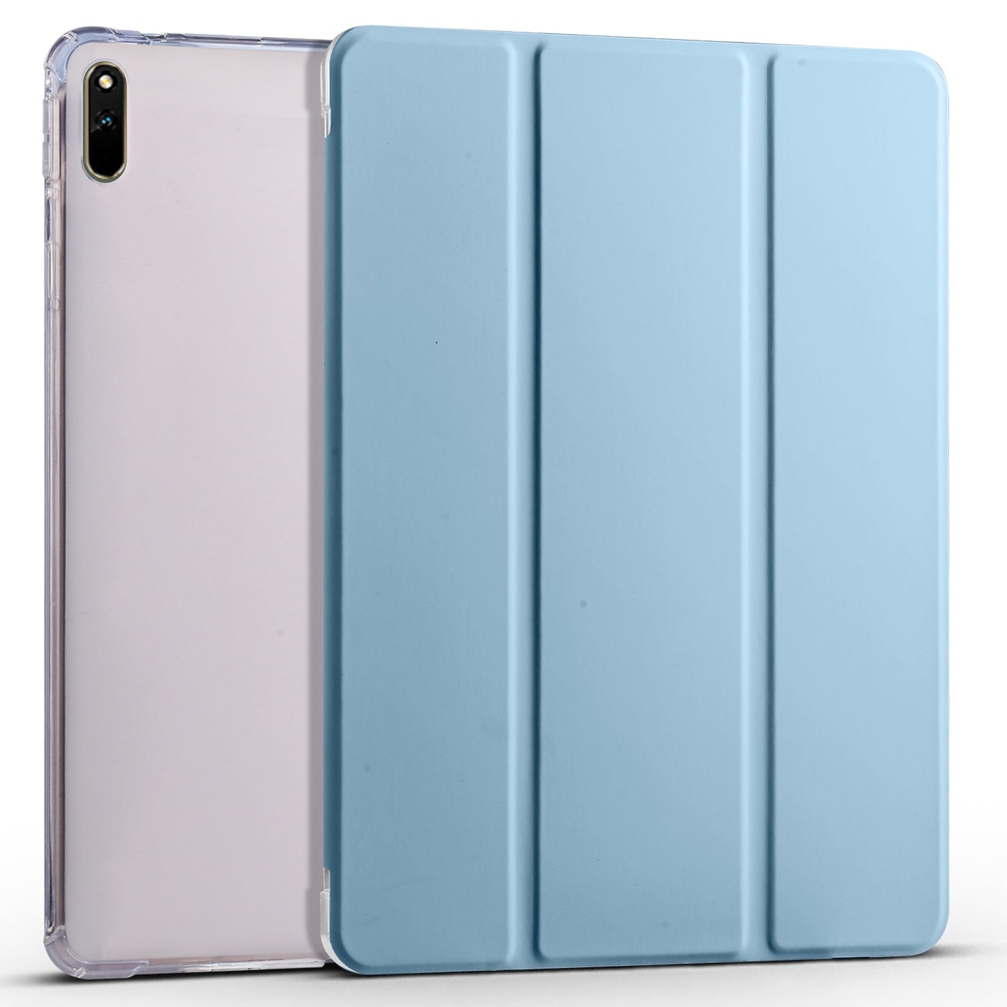 For Huawei MatePad 11 (2021) PU Leather Tri-Fold Stand Folio Shockproof Case Auto Sleep / Wake Smart Tablet Cover with Pencil Holder