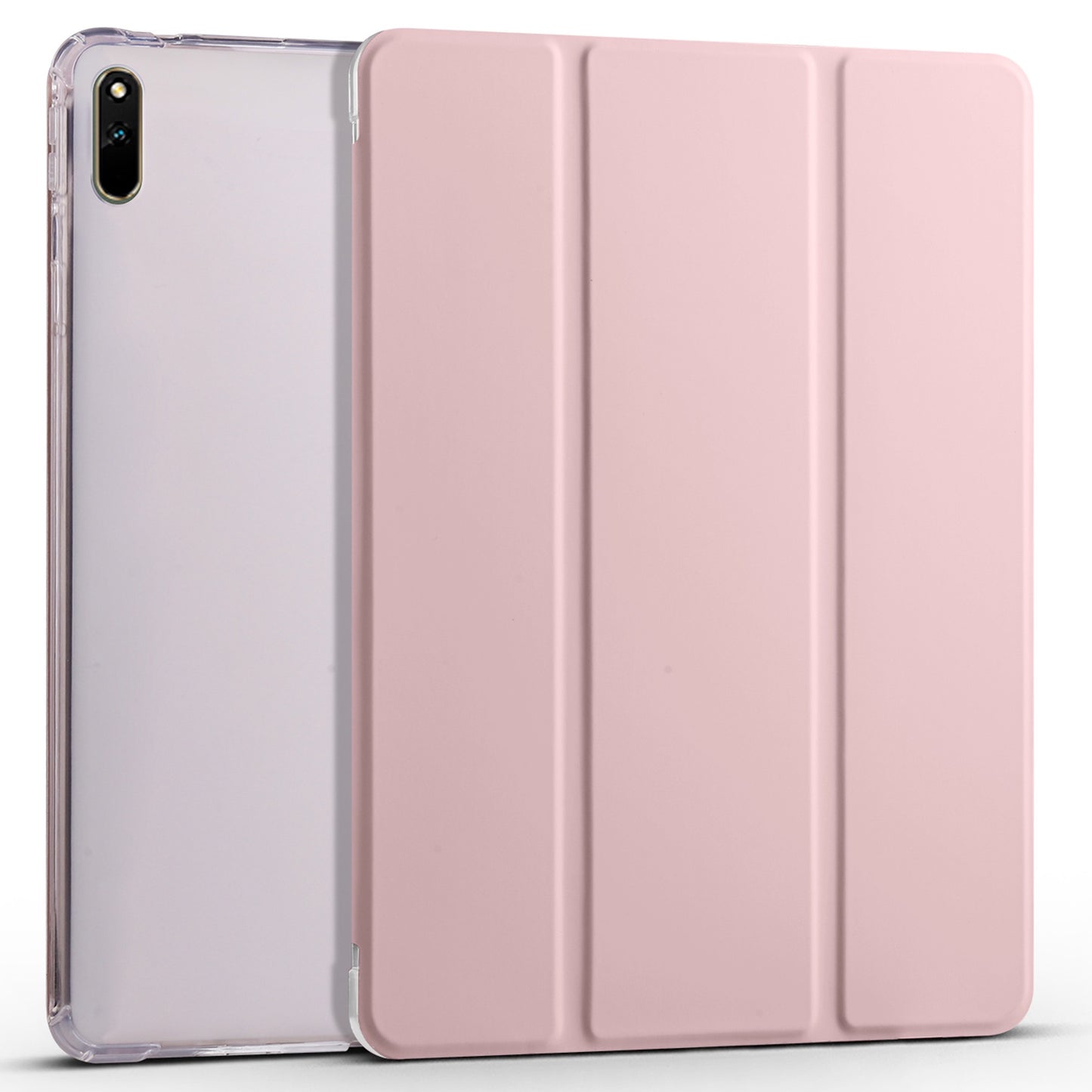 For Huawei MatePad 11 (2021) PU Leather Tri-Fold Stand Folio Shockproof Case Auto Sleep / Wake Smart Tablet Cover with Pencil Holder