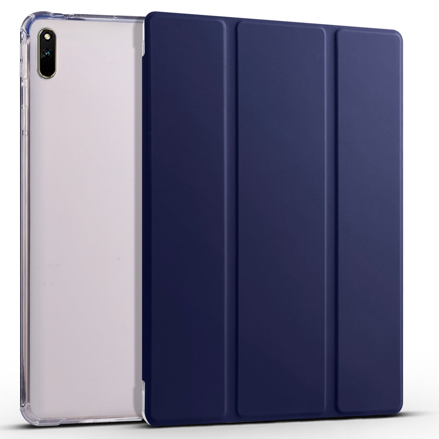 For Huawei MatePad 11 (2021) PU Leather Tri-Fold Stand Folio Shockproof Case Auto Sleep / Wake Smart Tablet Cover with Pencil Holder