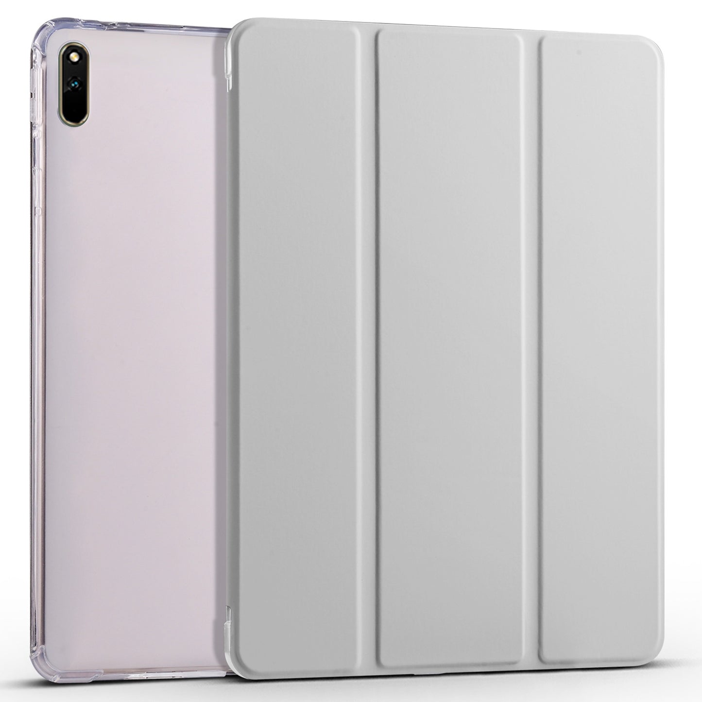 For Huawei MatePad 11 (2021) PU Leather Tri-Fold Stand Folio Shockproof Case Auto Sleep / Wake Smart Tablet Cover with Pencil Holder