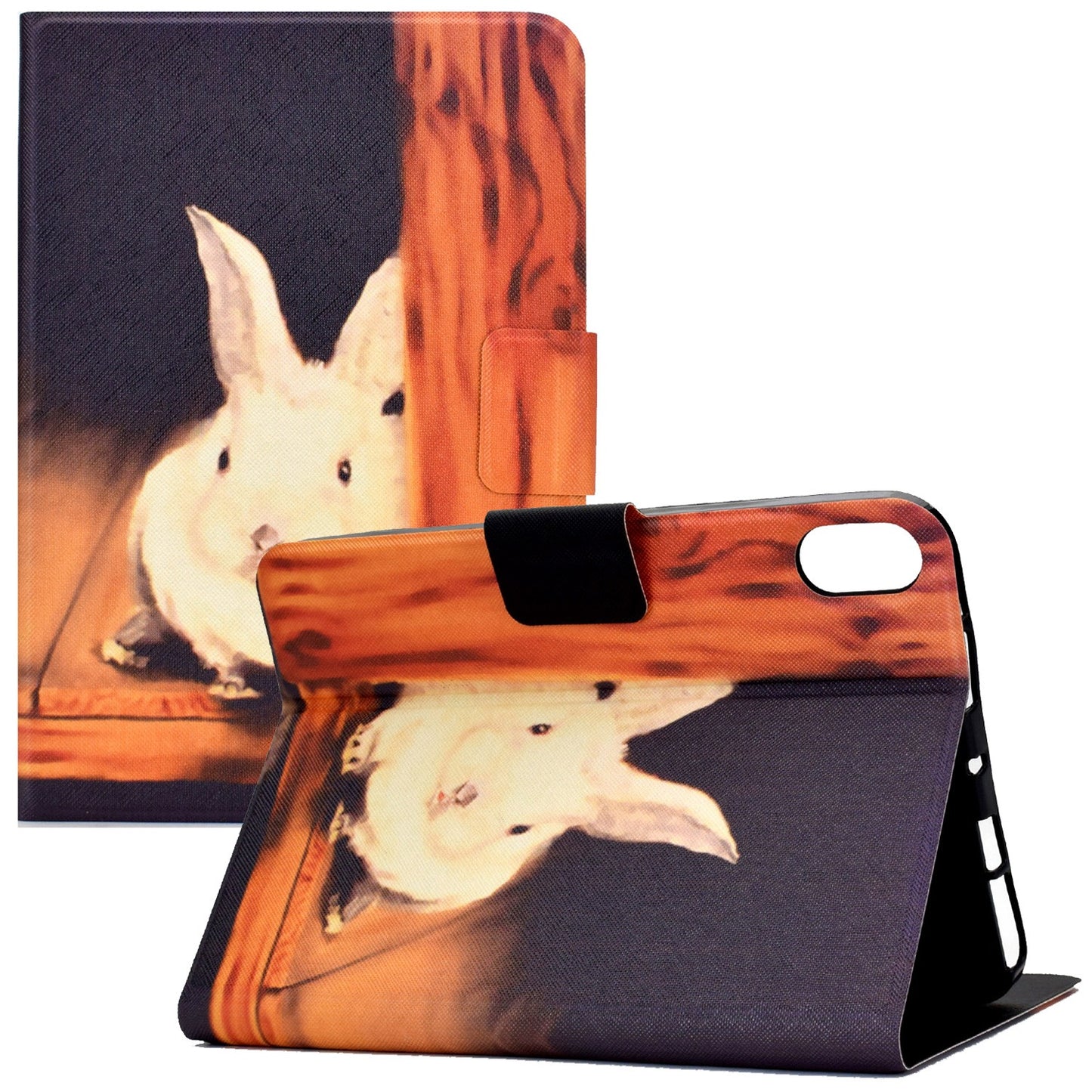 For iPad 10.9 (2022) / iPad 10th Gen Pattern Printing Tablet Case PU Leather Stand Shockproof Auto Wake / Sleep Smart Cover with Card Holder