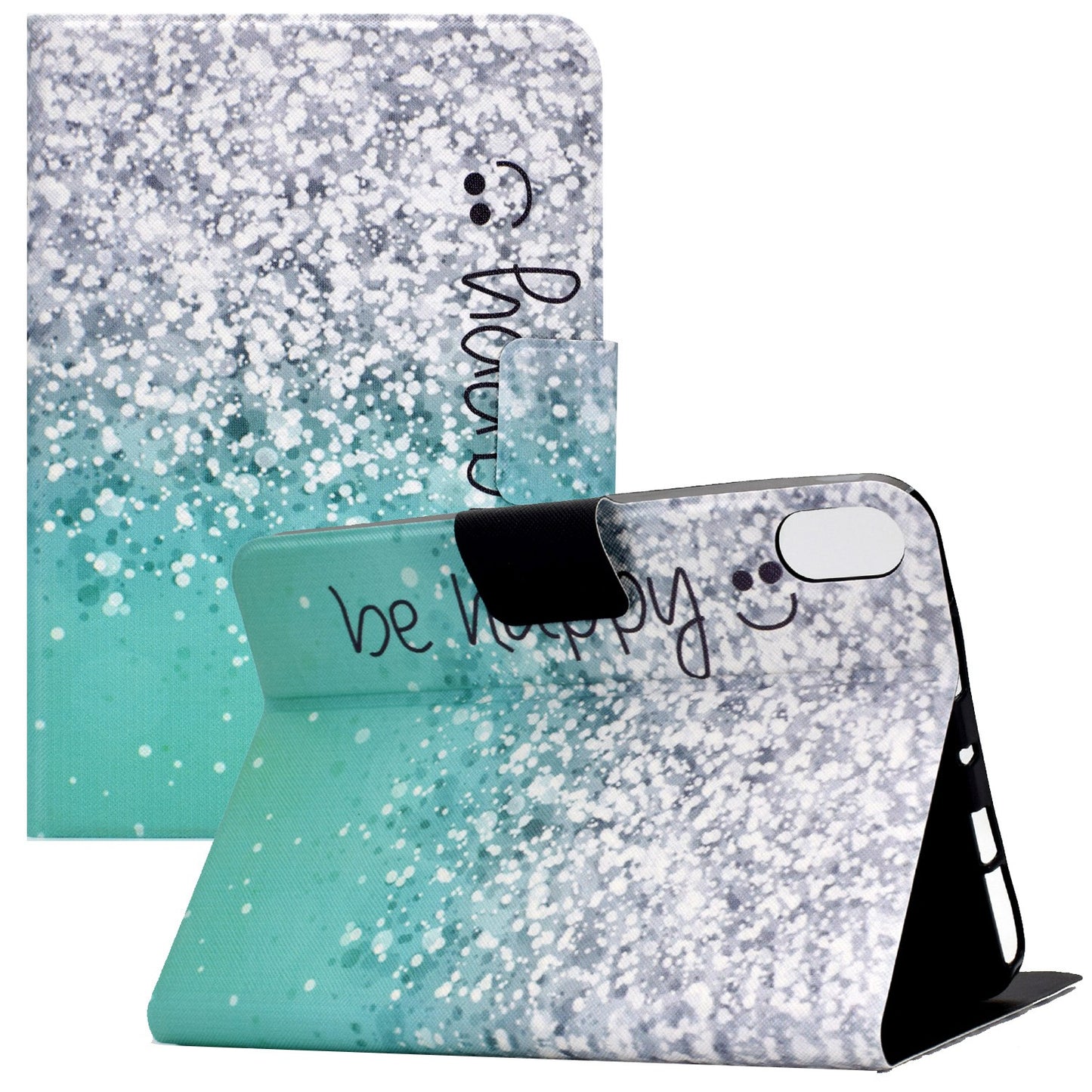 For iPad 10.9 (2022) / iPad 10th Gen Pattern Printing Tablet Case PU Leather Stand Shockproof Auto Wake / Sleep Smart Cover with Card Holder